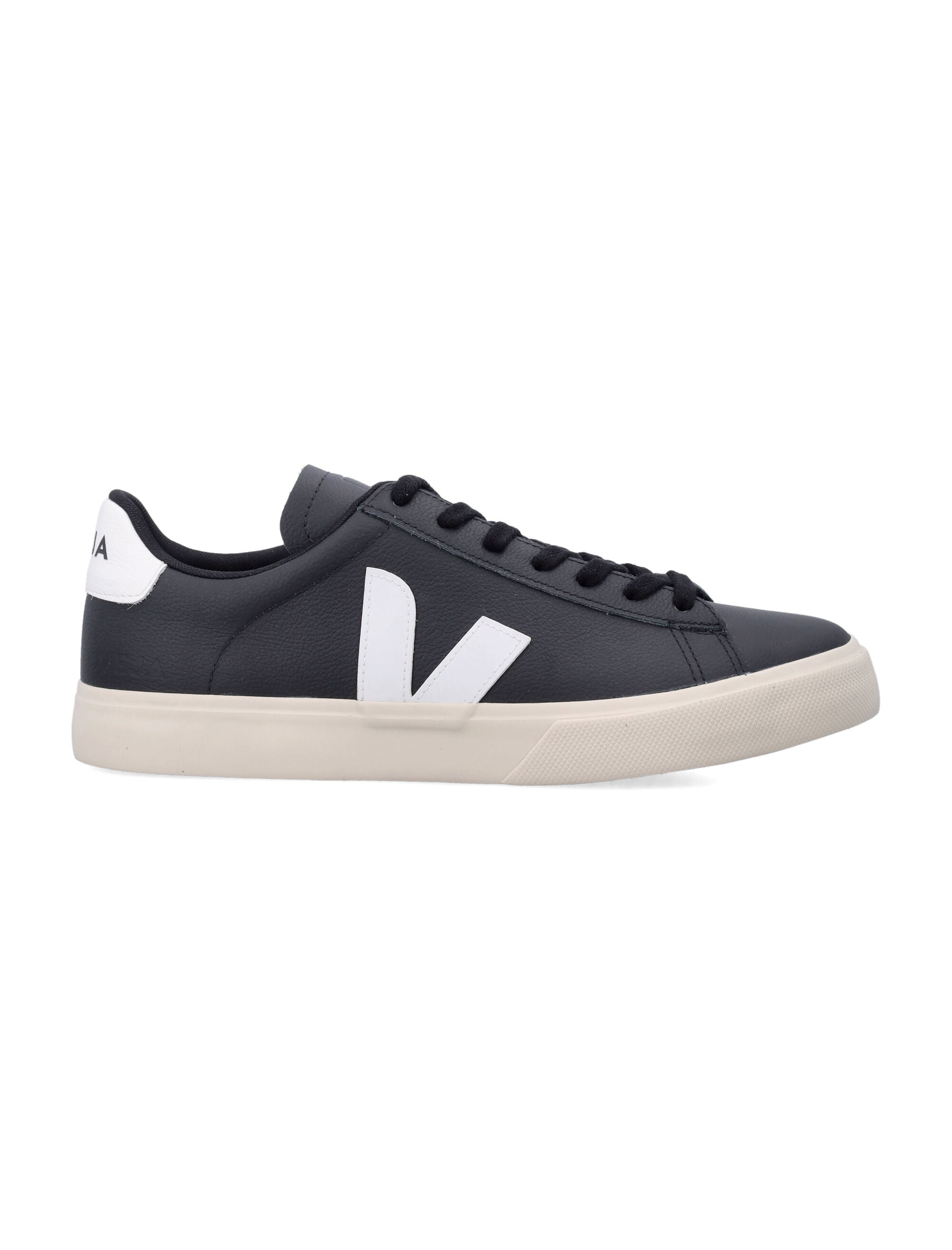 Veja Campo Leather Sneakers Black And White Upper