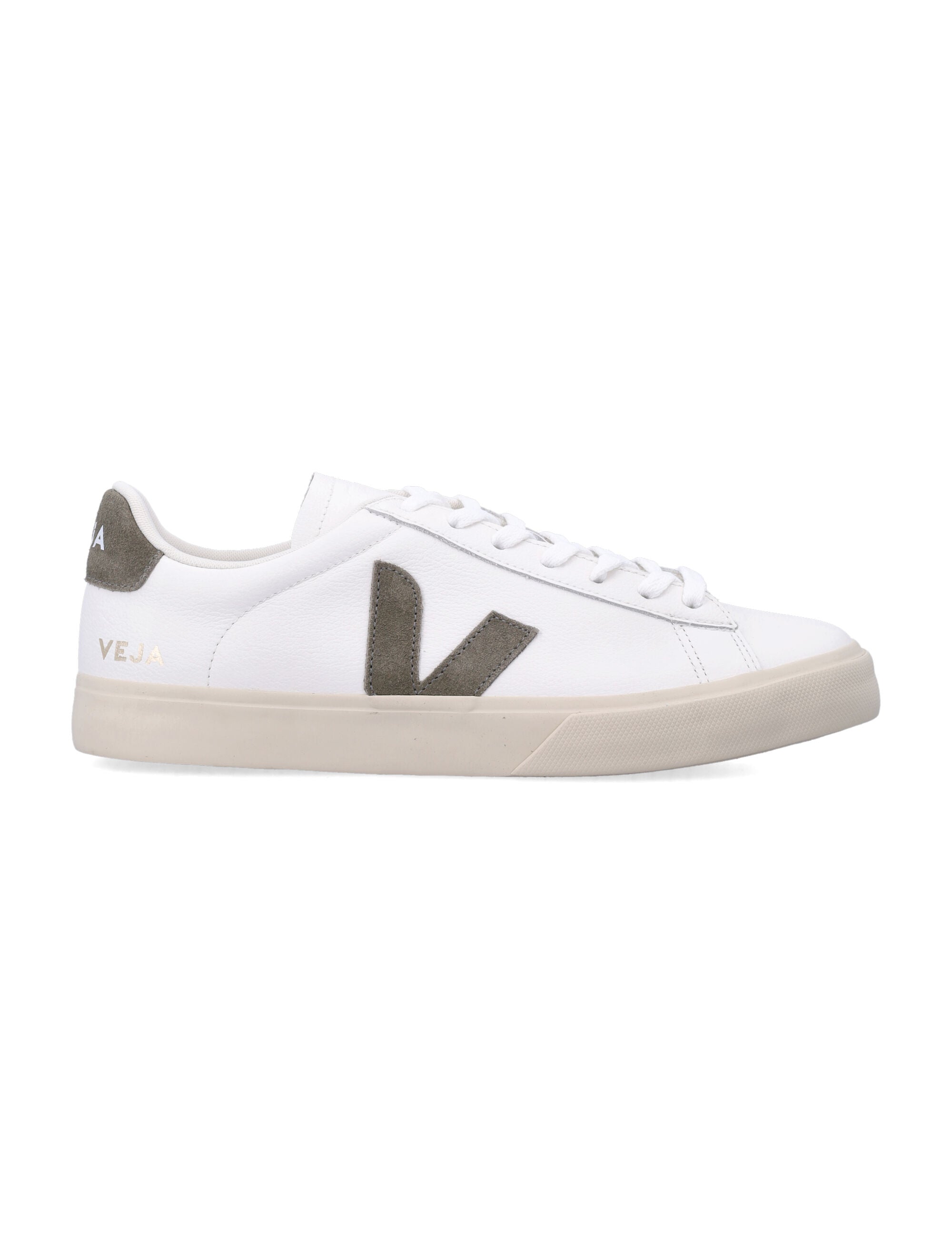 Veja Campo leather sneakers white kaki Extra-white Upper