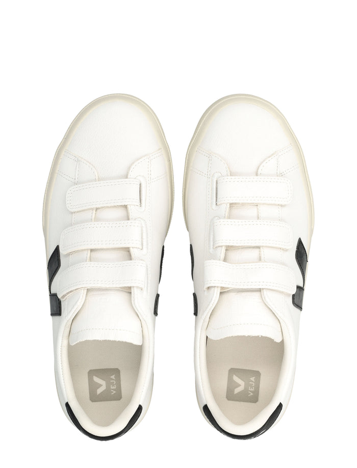 Veja Recife Leather White And Black Sneakers Extra-white Upper
