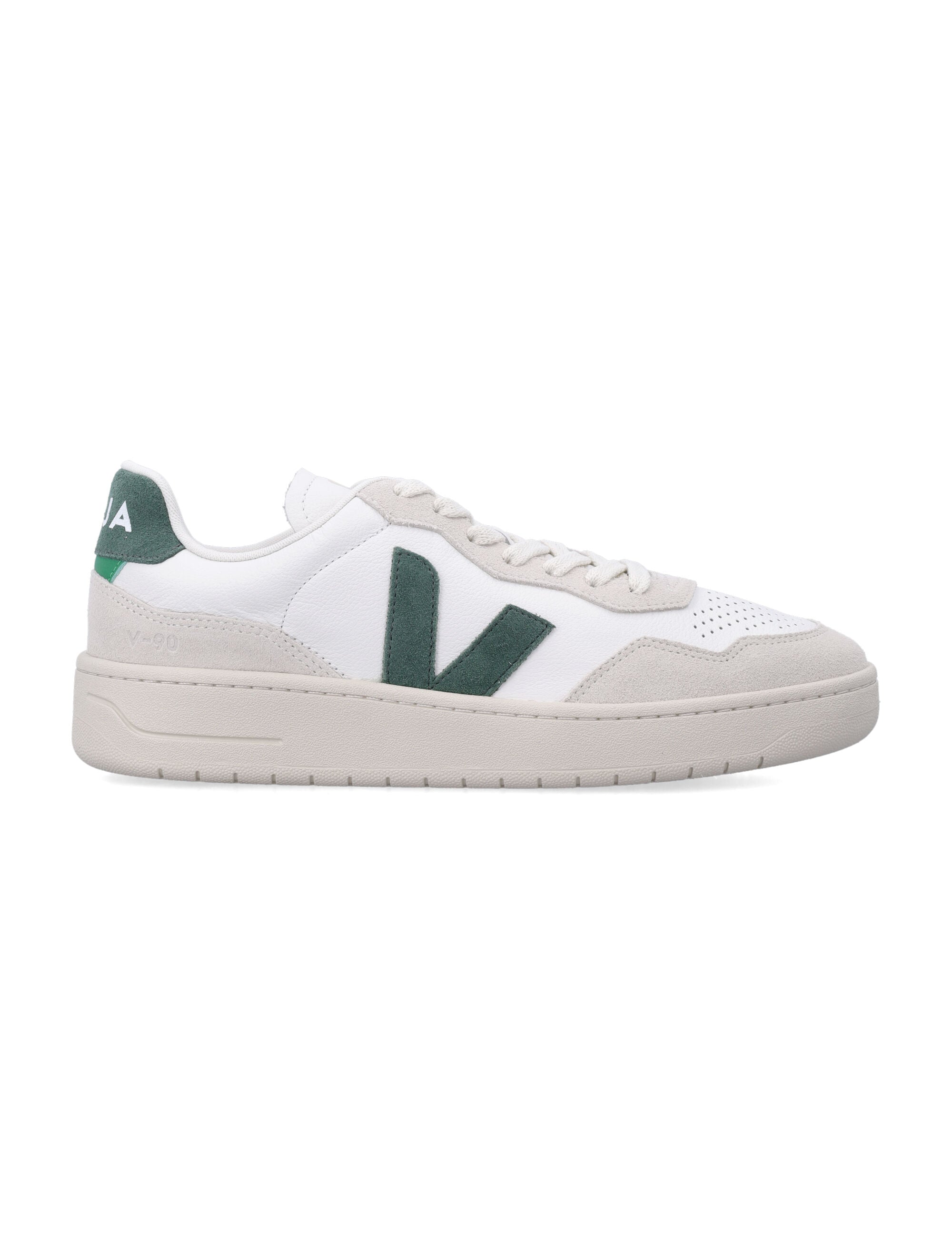 Veja V-90 leather sneakers white and cyprus Extra