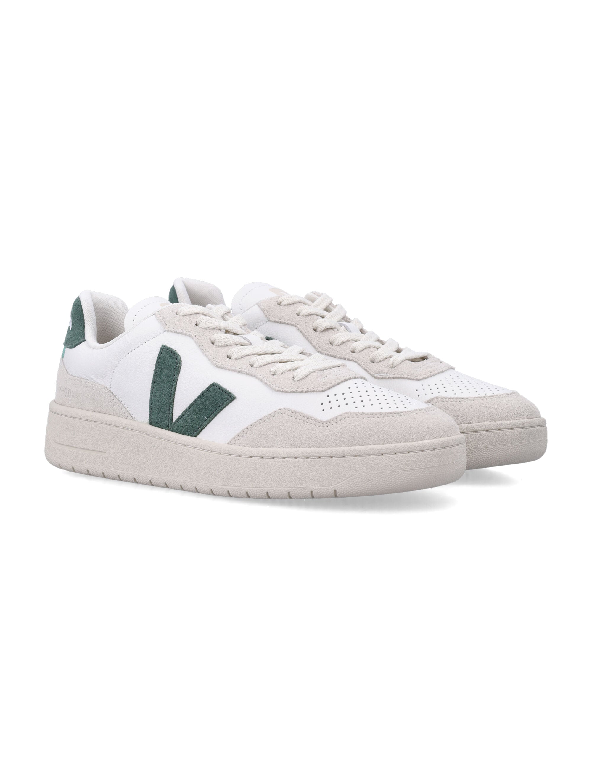 Veja V-90 Leather Sneakers White And Cyprus Extra