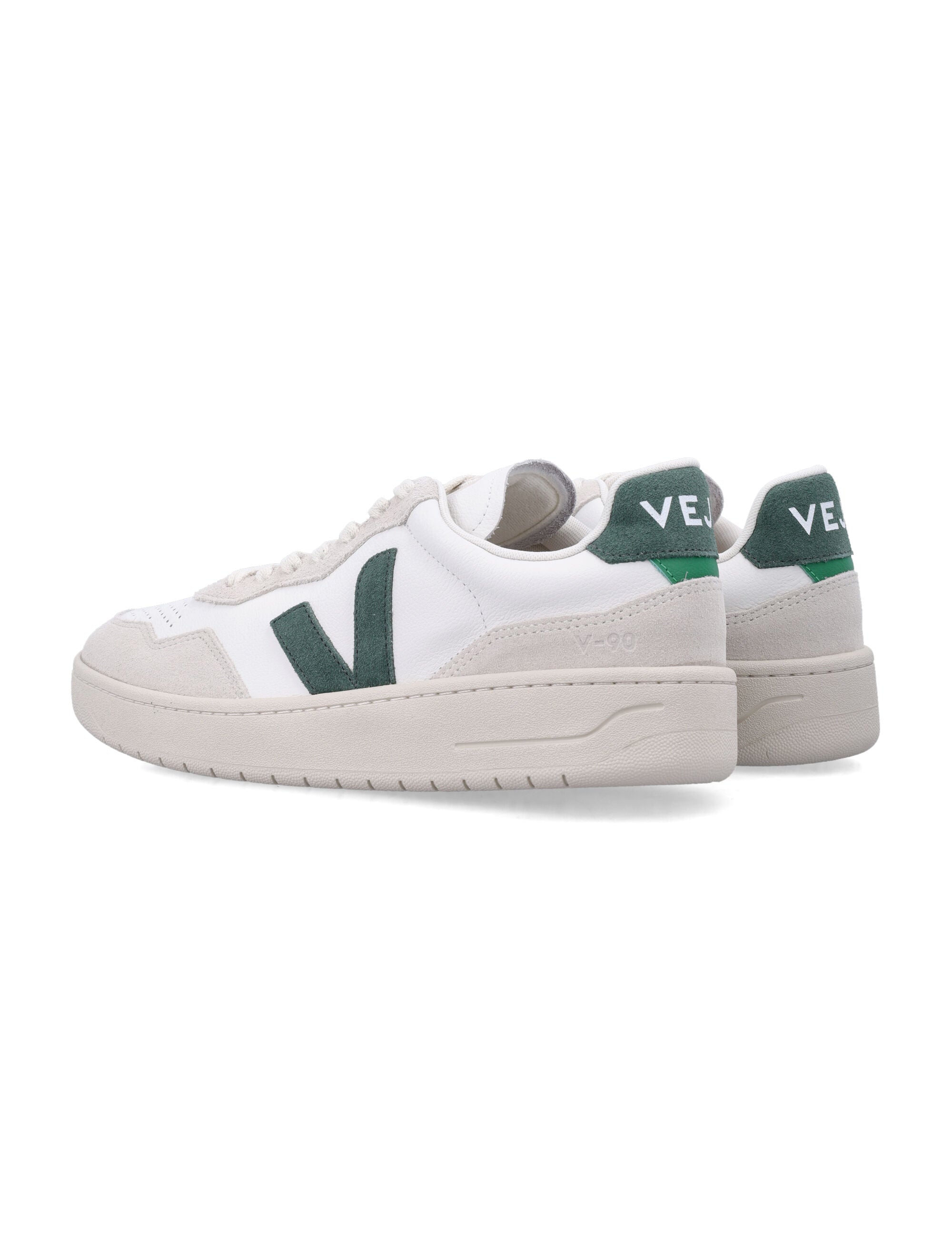 Veja V-90 leather sneakers white and cyprus Extra