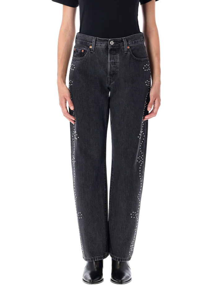 501 90s Studs Jeans Black Cotton