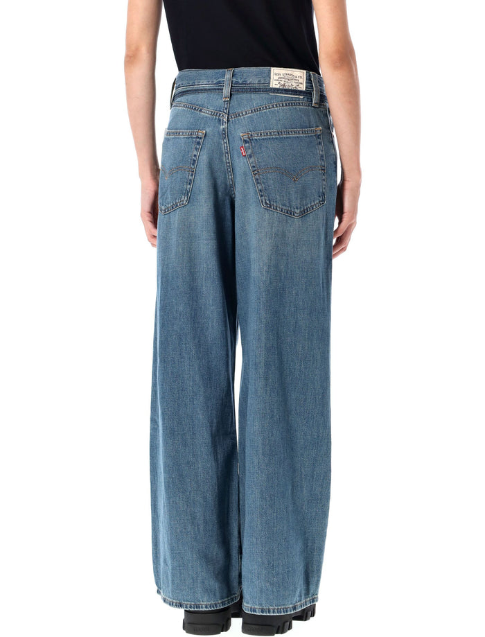 Xl Straightleg Jeans Stop Flaxing Mid Blue Cotton