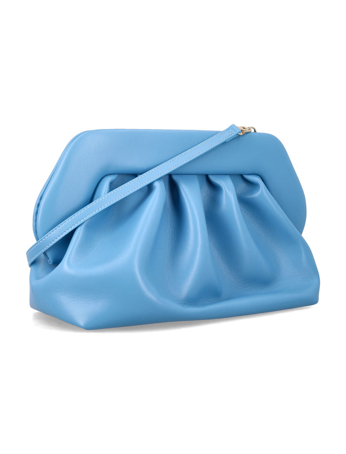 Themoirè Bios vegan clutch Niagara Light Blue Polyurethane