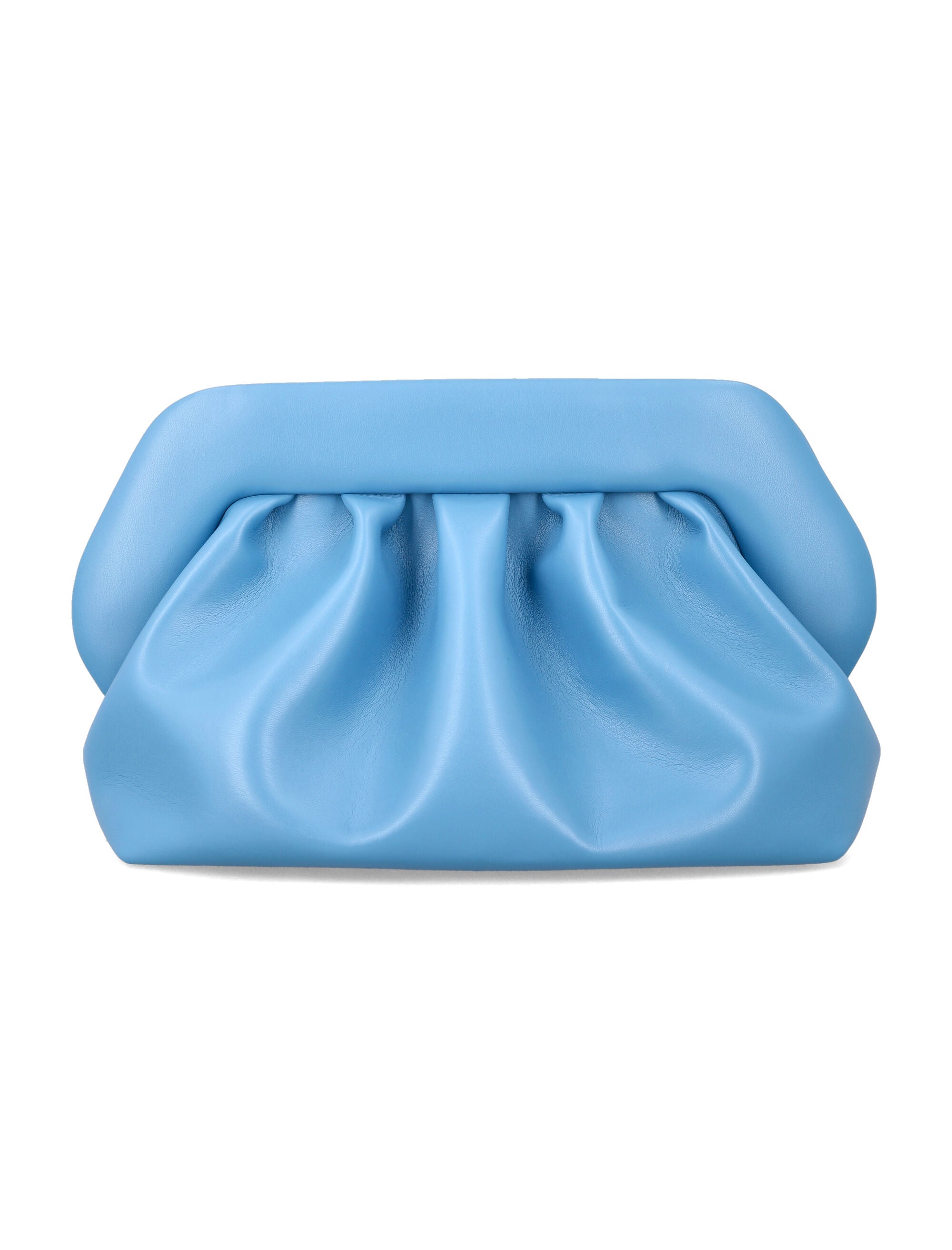 Themoirè Bios vegan clutch Niagara Light Blue Polyurethane
