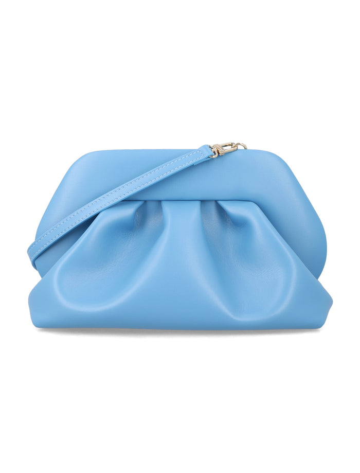Themoirè Bios vegan medium clutch Niagara Light Blue Polyurethane