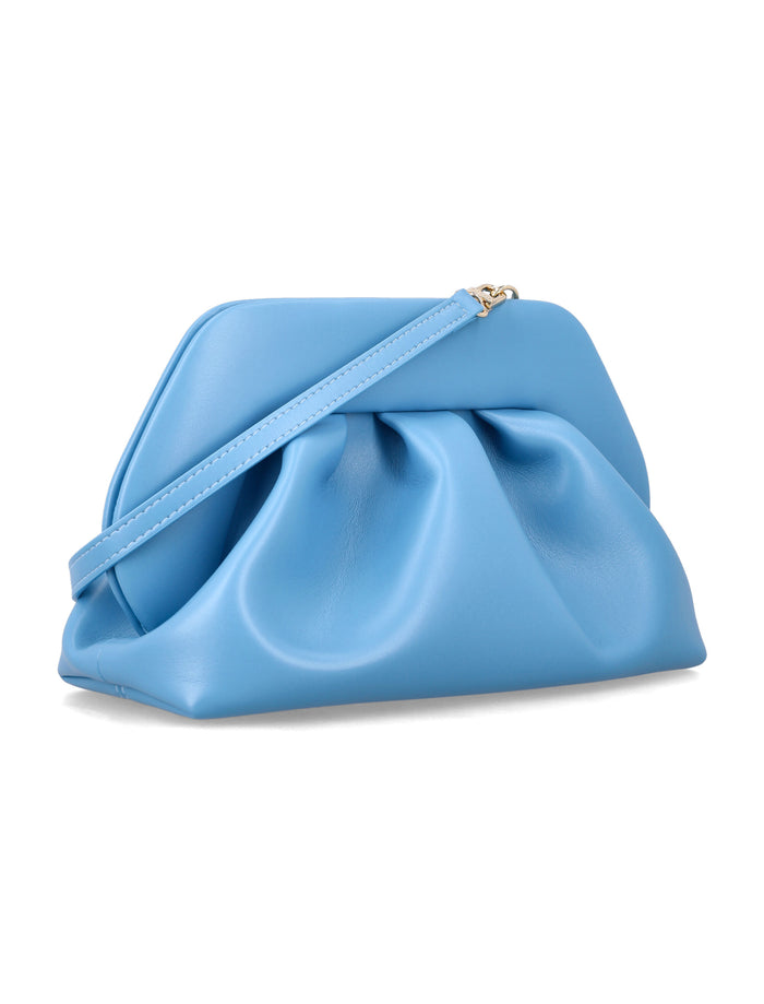 Themoirè Bios vegan medium clutch Niagara Light Blue Polyurethane