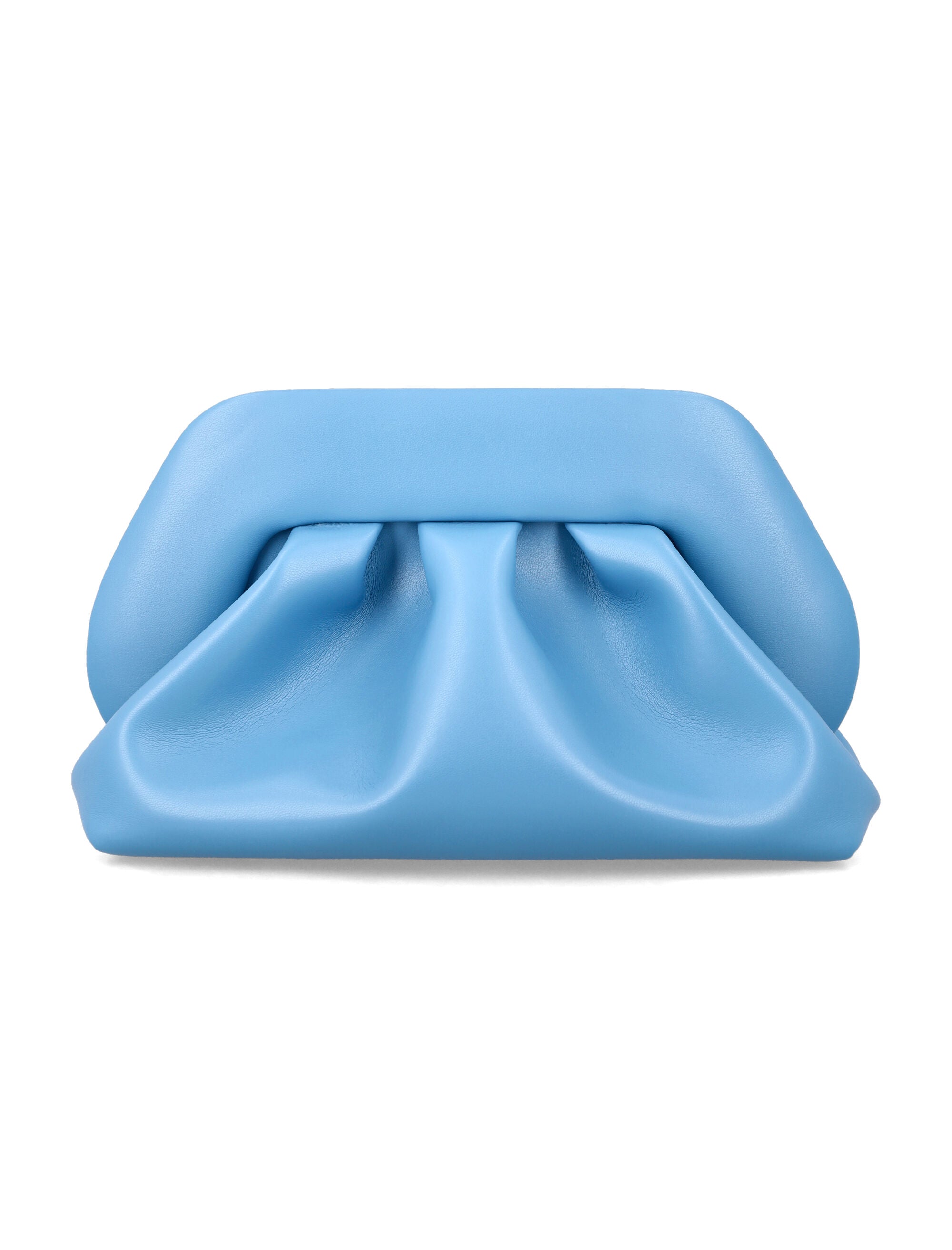 Themoirè Bios vegan medium clutch Niagara Light Blue Polyurethane