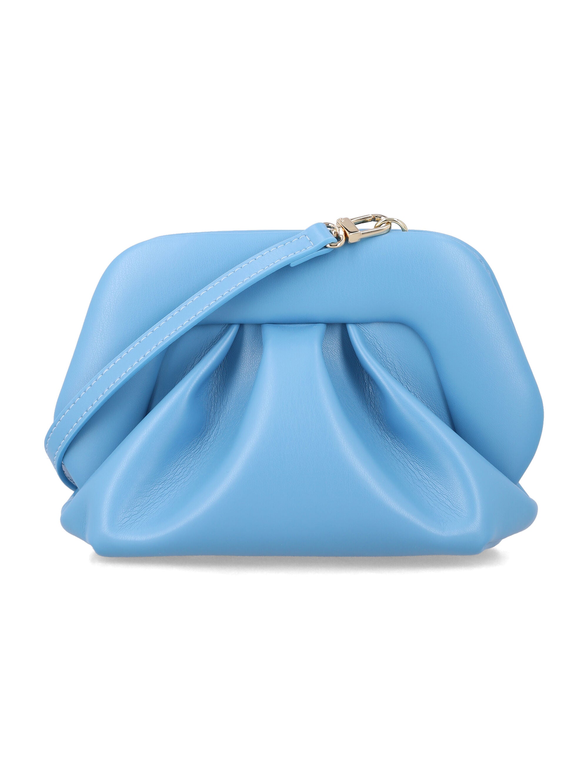 Themoirè Bios vegan small clutch Niagara Light Blue Polyurethane