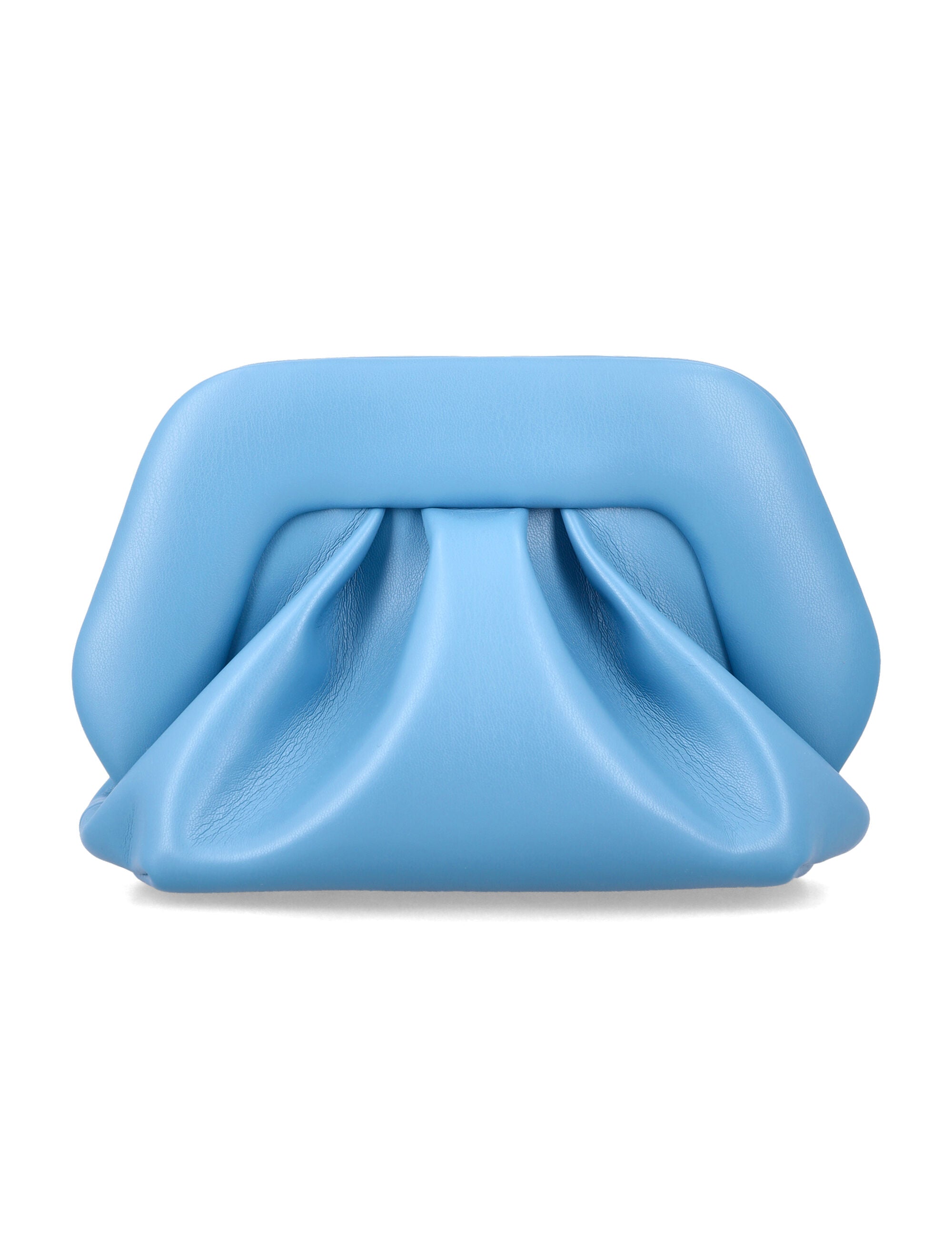 Themoirè Bios vegan small clutch Niagara Light Blue Polyurethane