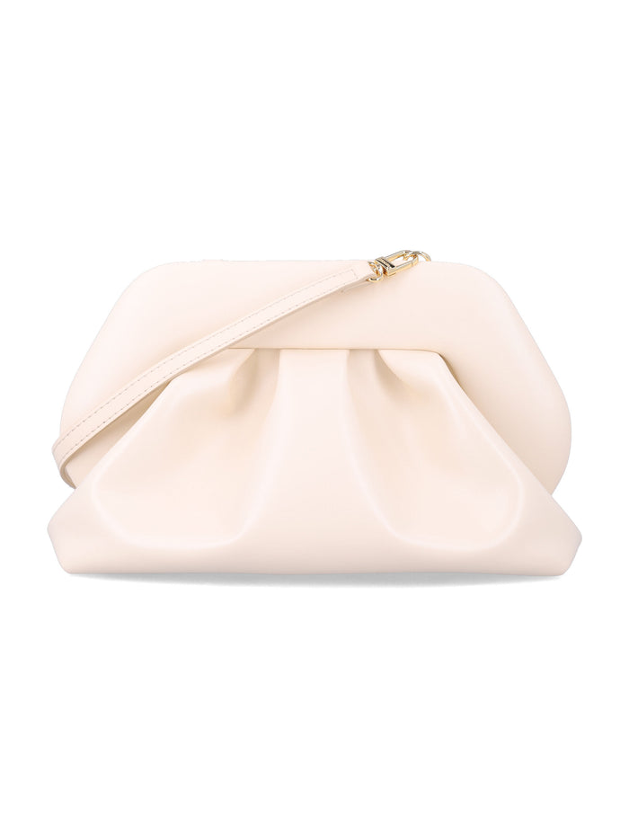 Themoirè Bios medium clutch Cream Polyurethane