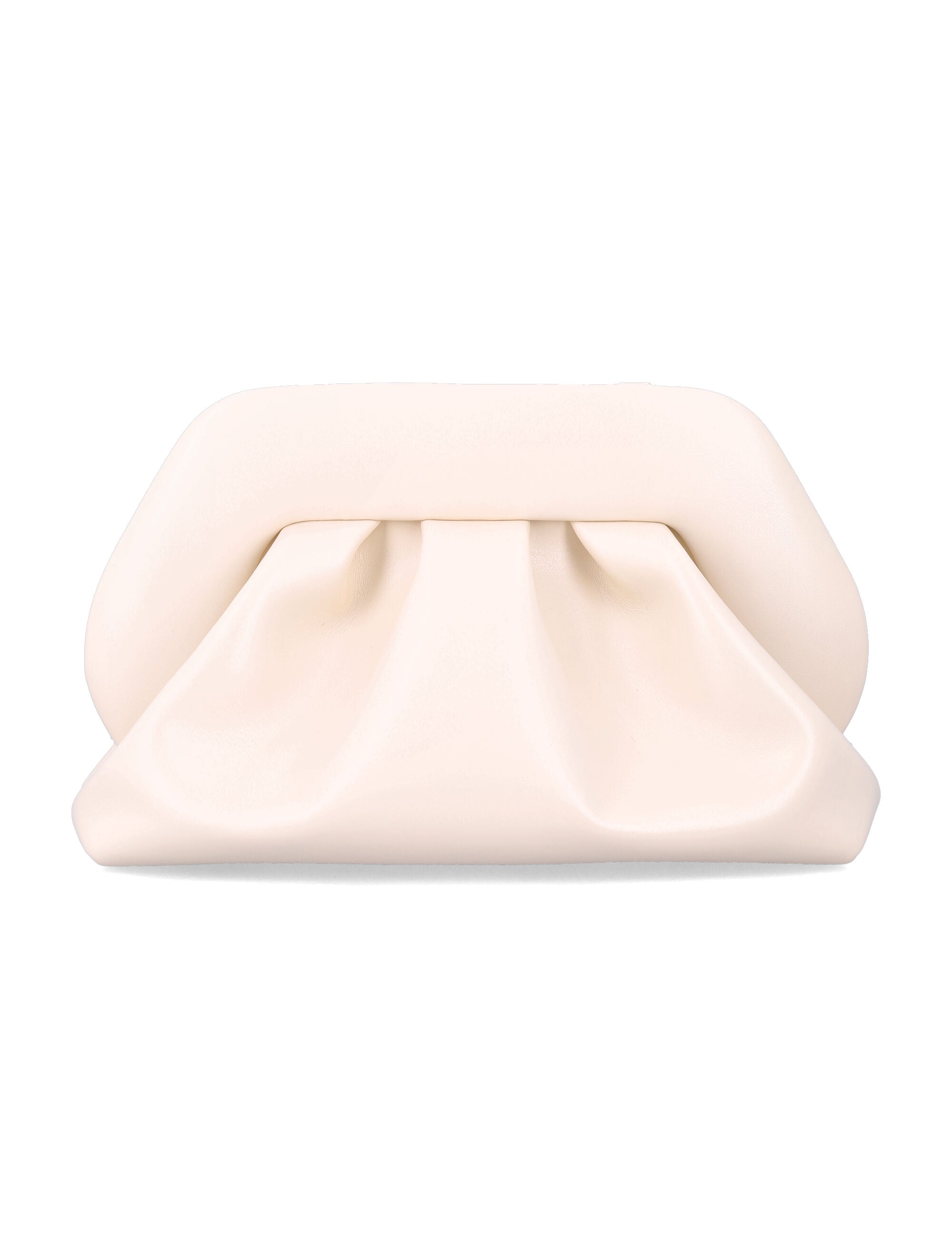Themoirè Bios medium clutch Cream Polyurethane