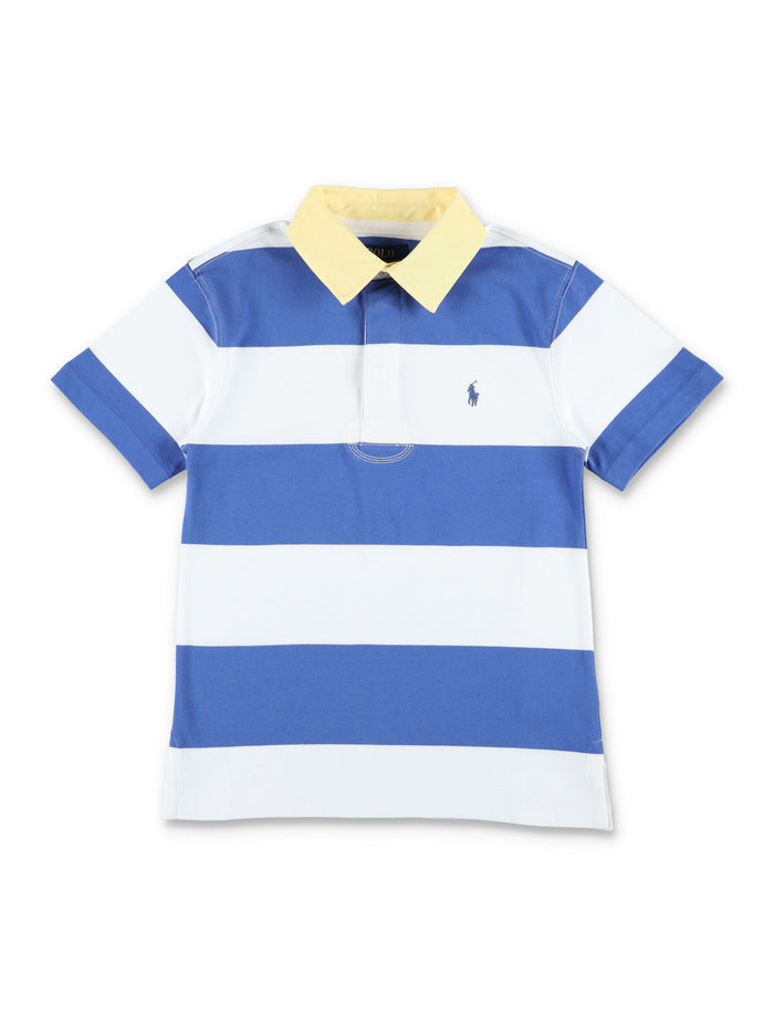 Polo Ralph Lauren striped cotton Rugby shirt for kids White/blue Tshirt