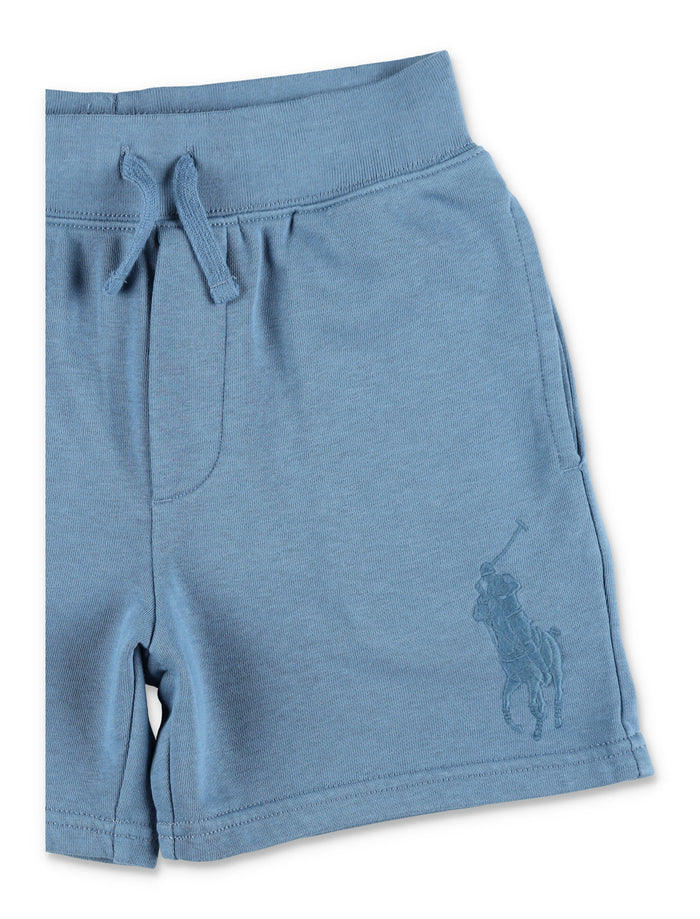Polo Ralph Lauren Big Pony French terry shorts for kids Camp Blue Cotton