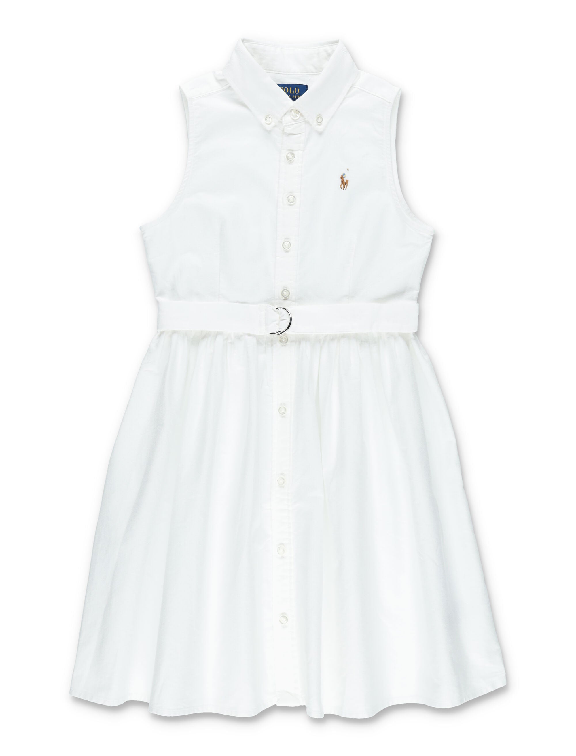 Polo Ralph Lauren girls belted cotton dress White