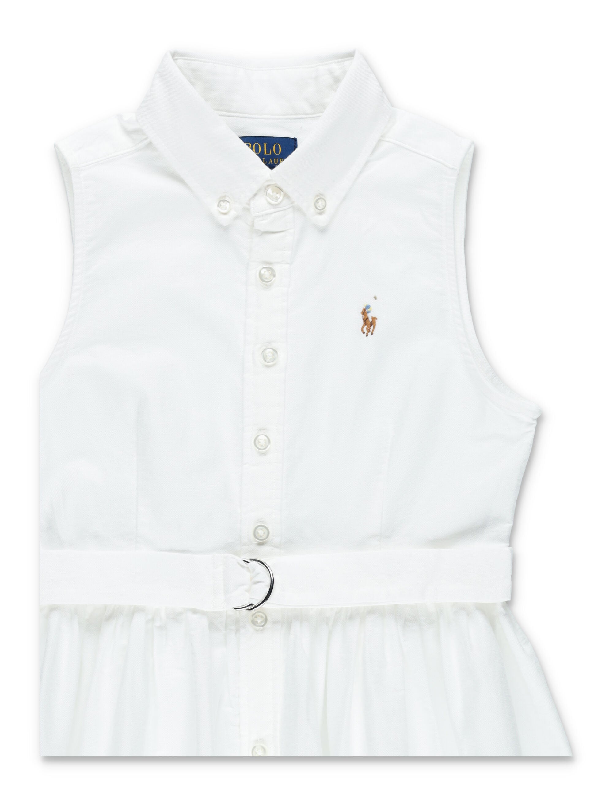 Polo Ralph Lauren girls belted cotton dress White