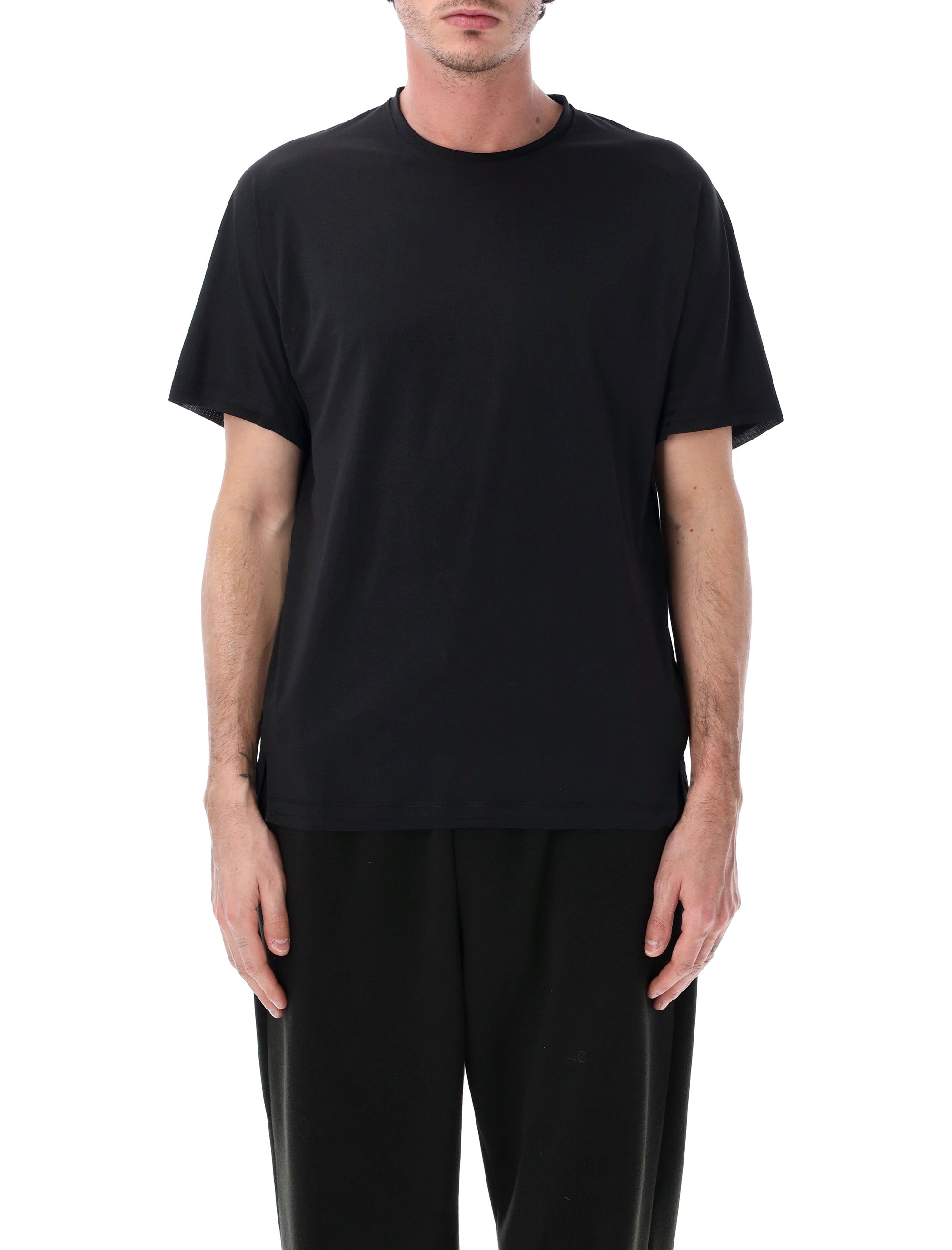 Y-3 Running Short Sleeve Performance Tee Black Recycled Polyester T-shirt