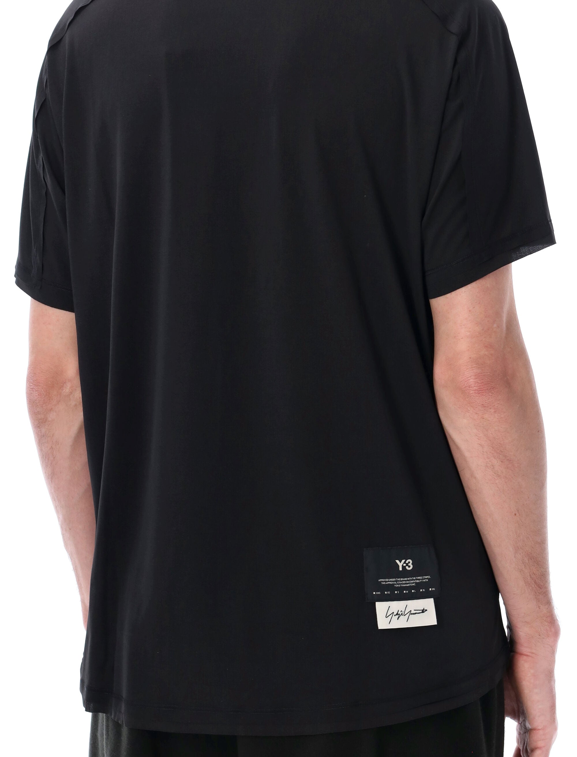 Y-3 Running Short Sleeve Performance Tee Black Recycled Polyester T-shirt