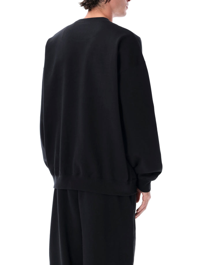 Y-3 Brushed Terry loose-fit crewneck sweatshirt Black Cotton