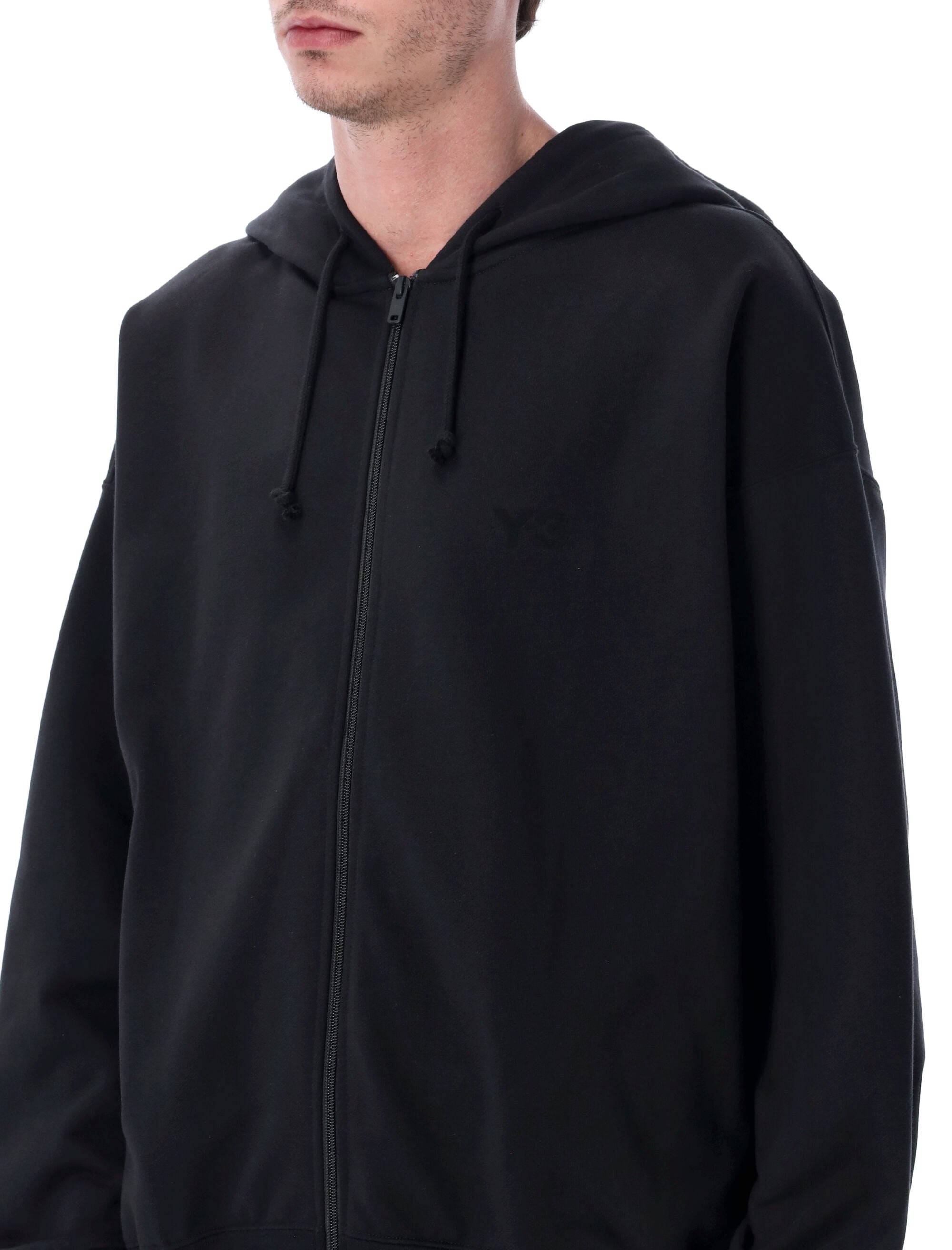 Y-3 Brushed Terry zip hoodie Black Cotton Sweatshirt