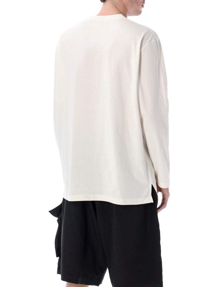 Y-3 long sleeve white jersey t-shirt Cotton Tshirt