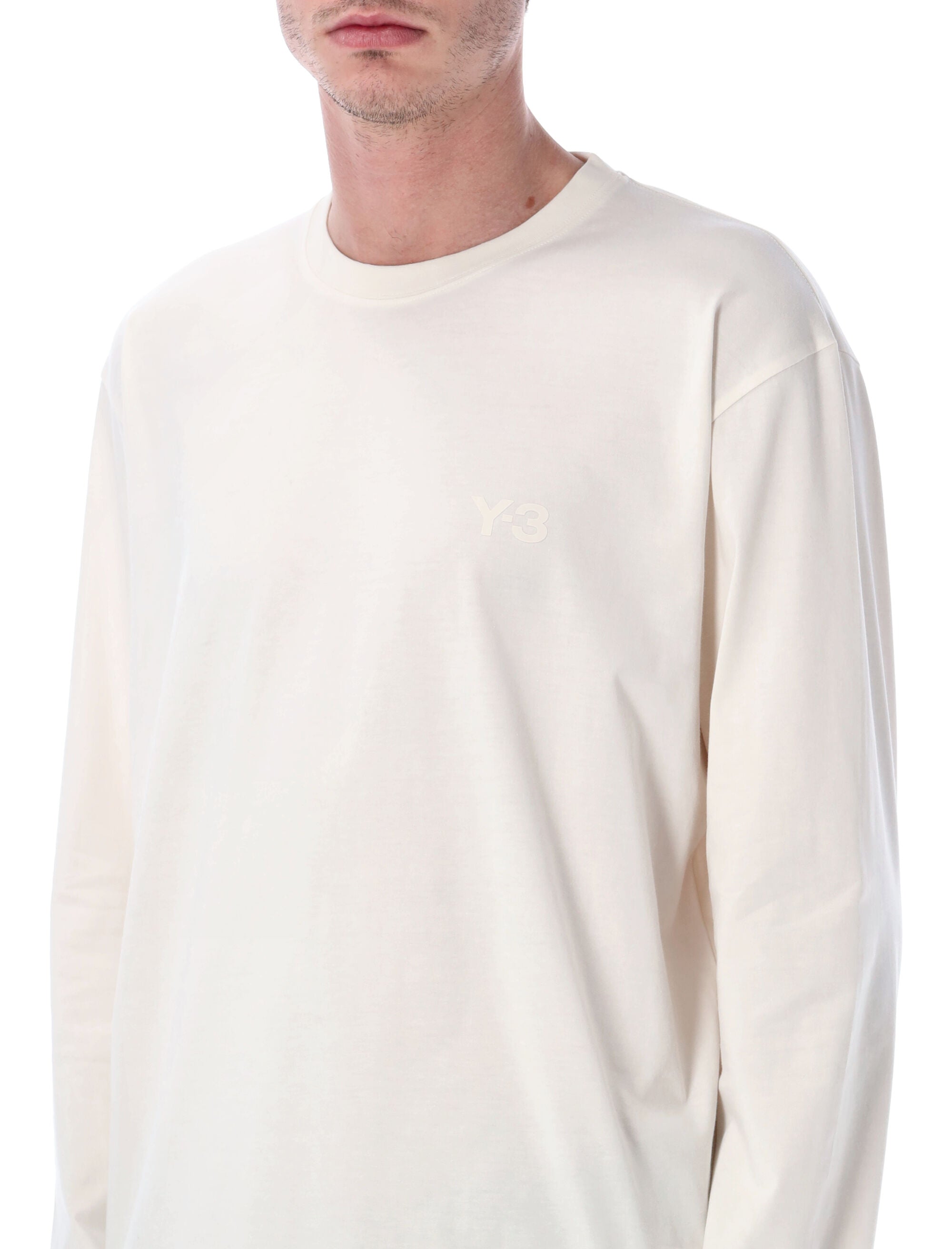 Y-3 long sleeve white jersey t-shirt Cotton Tshirt