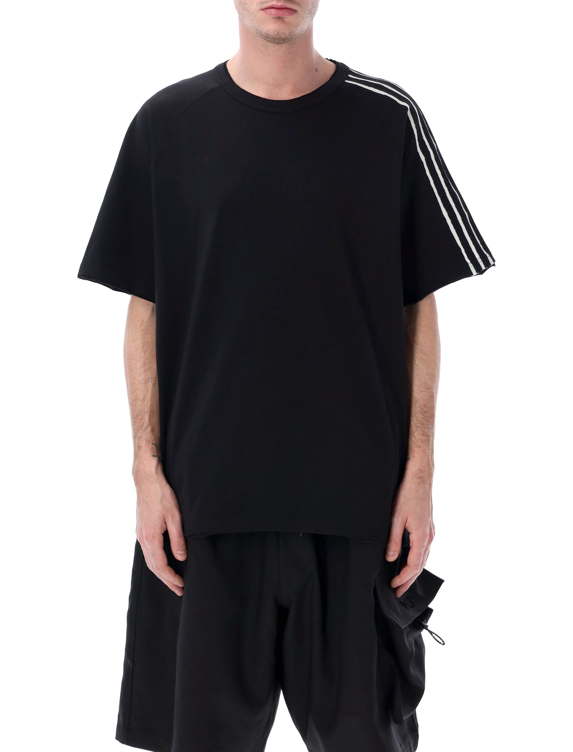 Y-3 raw edge black t-shirt Cotton Tshirt