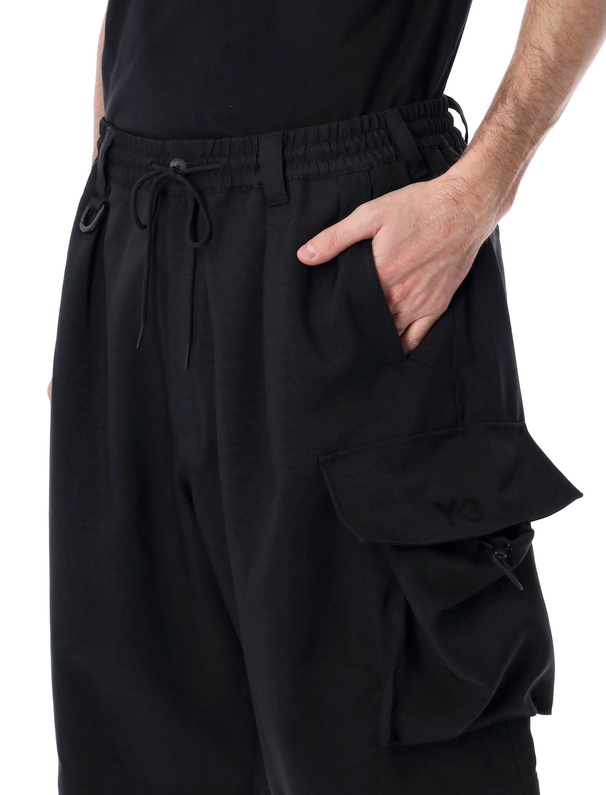 Y-3 oversize Sport Uniform cargo shorts Black Recycled Polyester