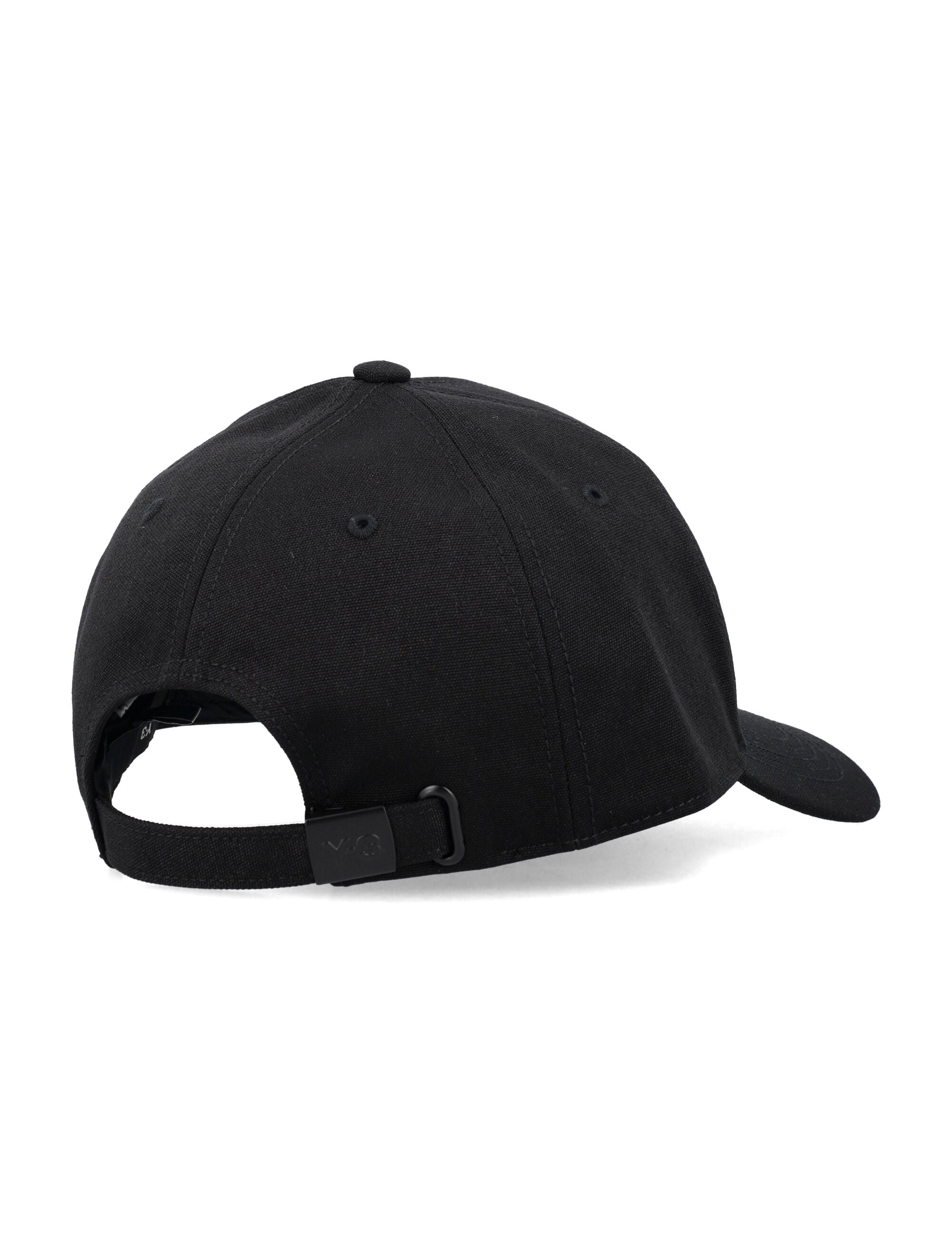 Y-3 black cotton logo cap Hat