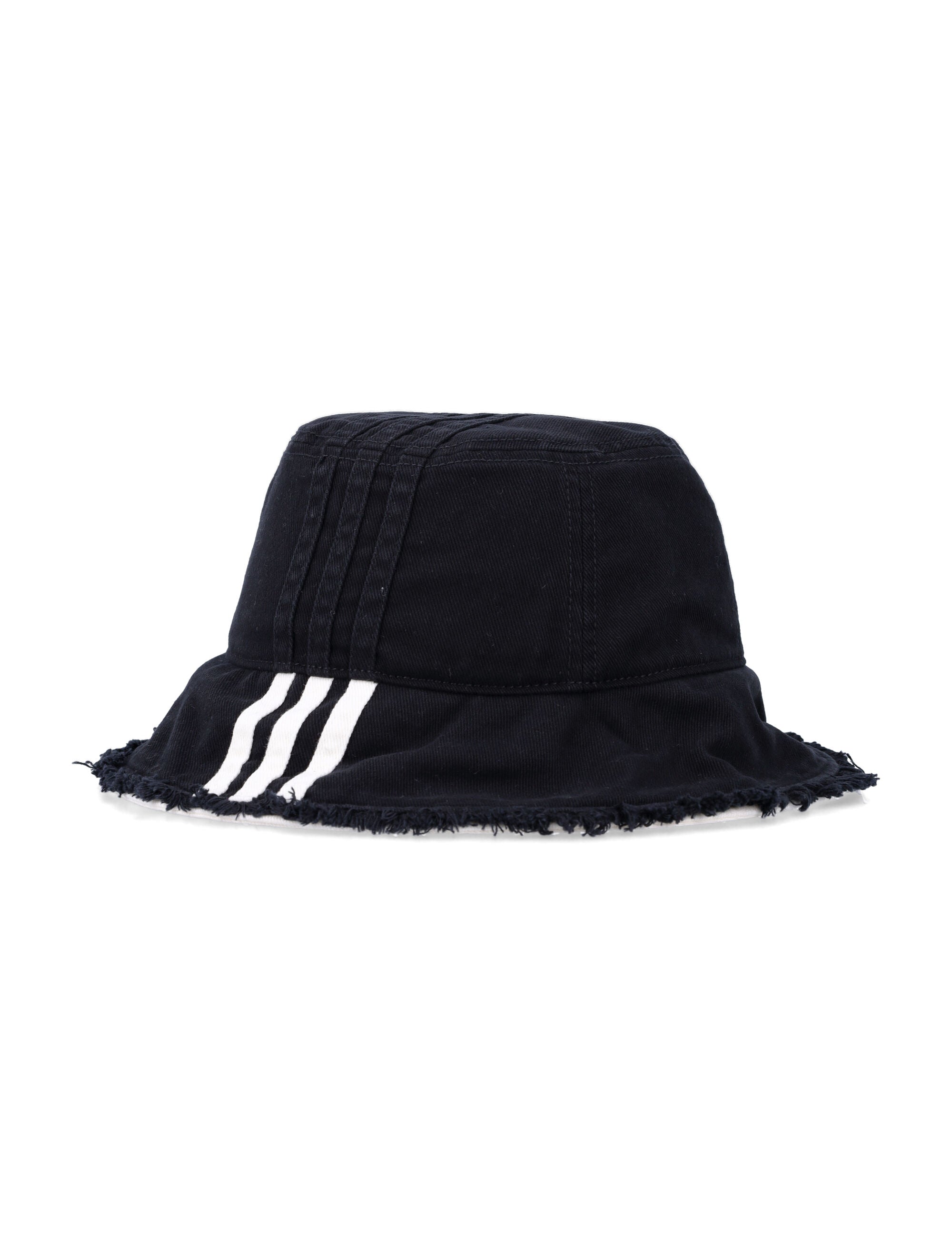 Y-3 Stripes black bucket hat Cotton