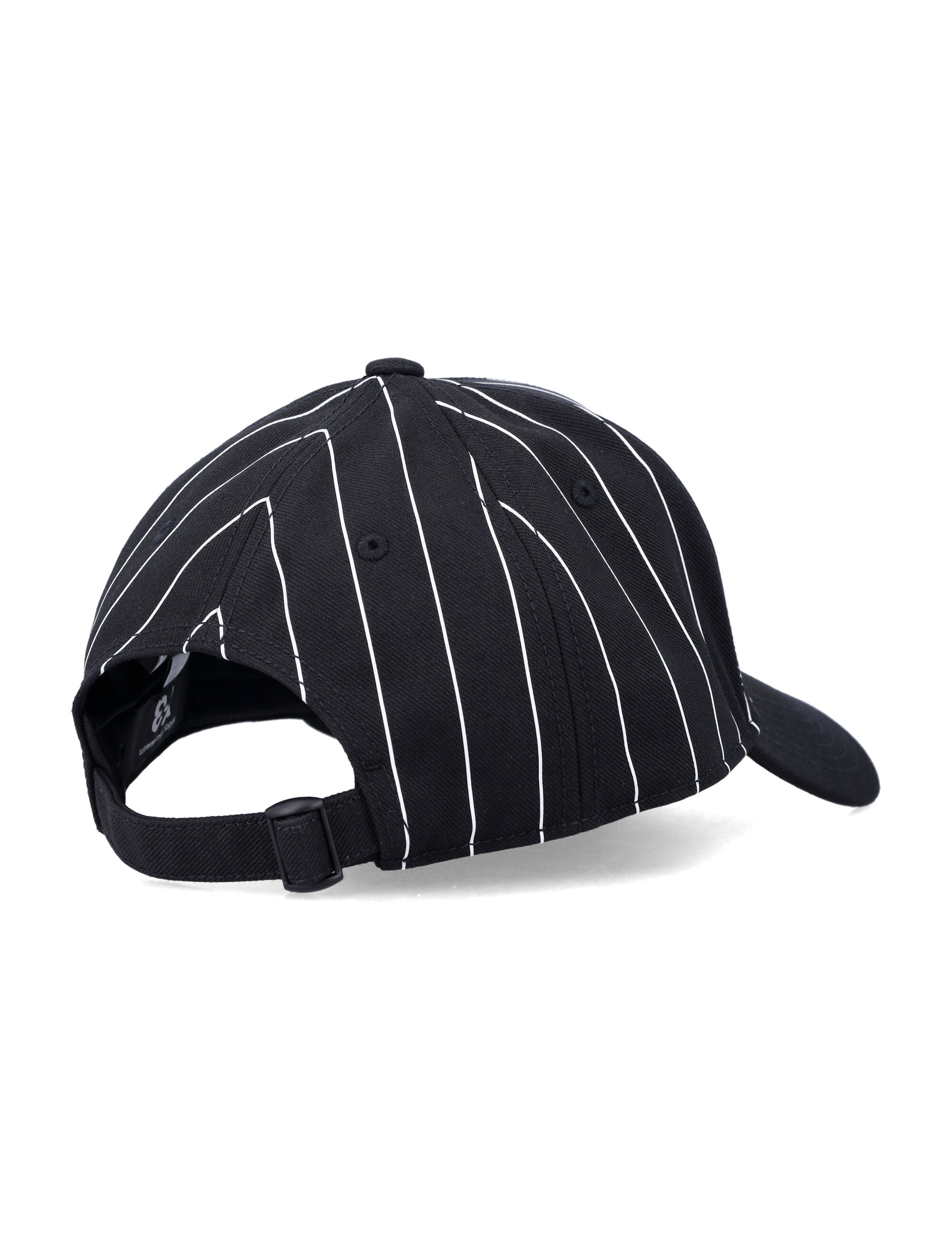 Y-3 black pinstripe twill cap Recycled Polyester Hat