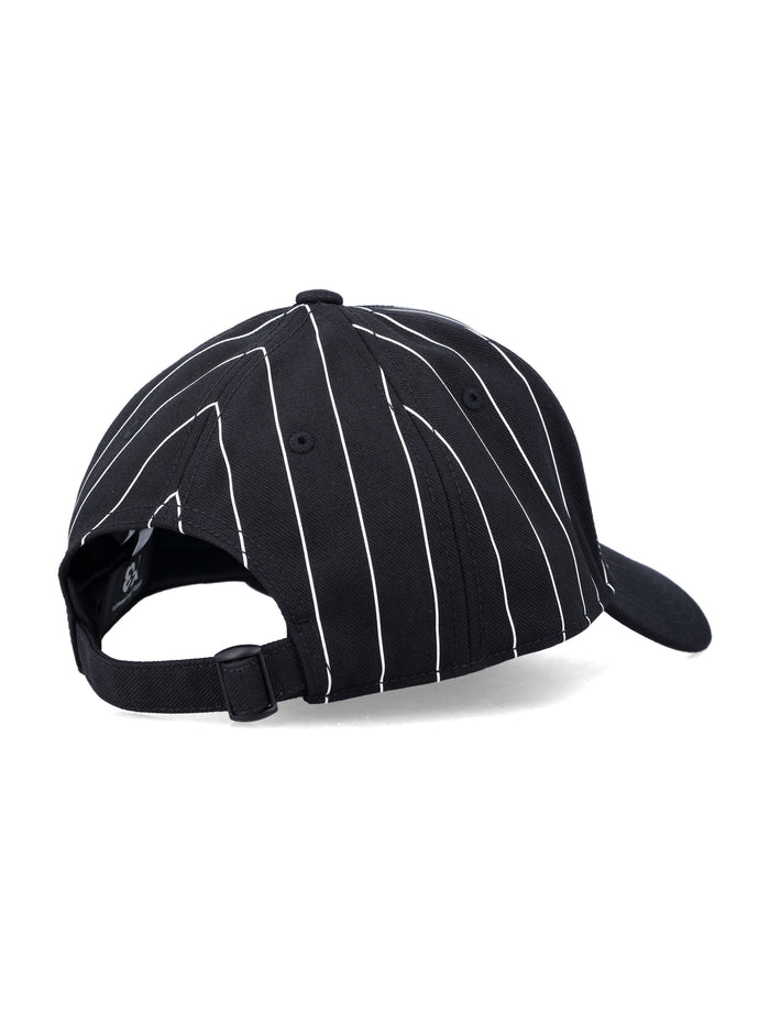Y-3 black pinstripe twill cap Recycled Polyester Hat