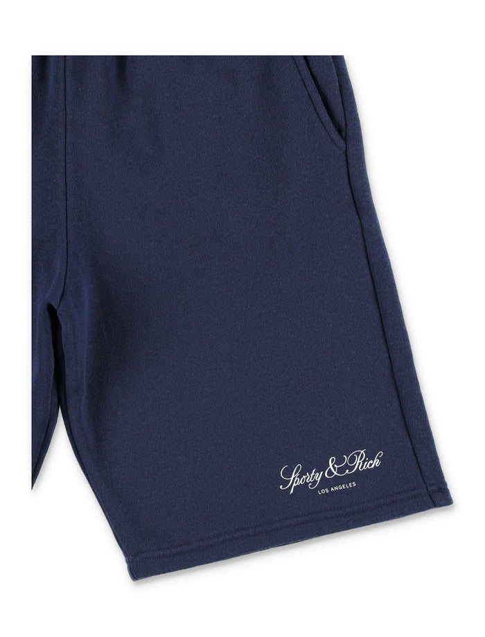 Sporty & Rich Vendome La Kids Shorts Dark Navy Cotton