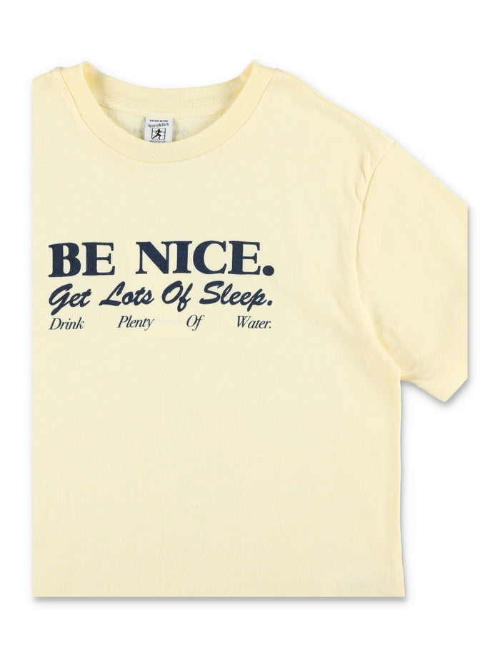 Sporty & Rich Be Nice Kids T-Shirt Cream Almond Recycled Cotton