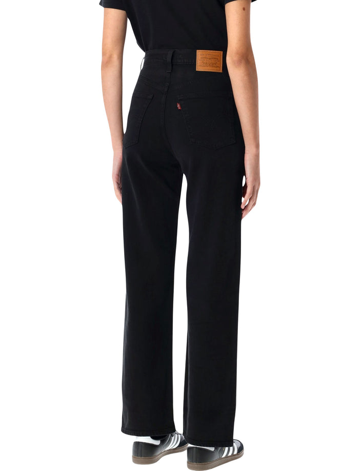 Levis Ribcage high-rise ankle jeans Black Sprout Cotton
