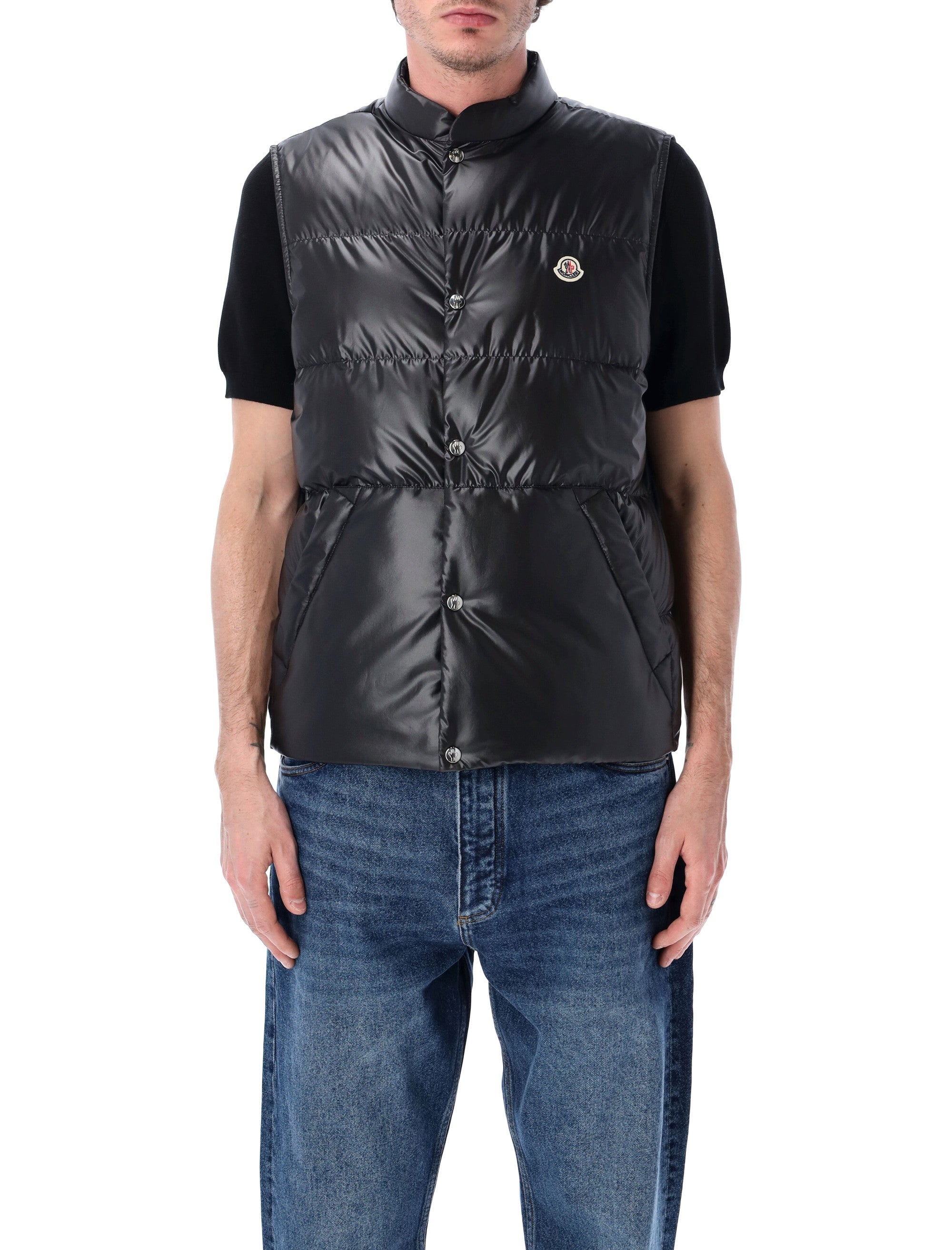Moncler Restigo Down Gilet Black Polyester Lining Jacket