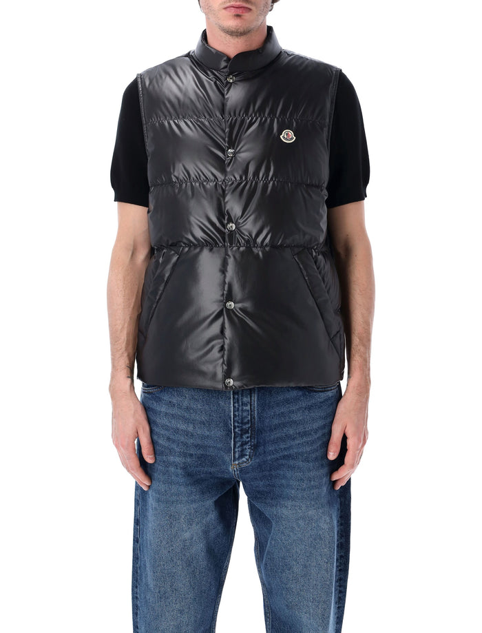 Moncler Restigo Down Gilet Black Polyester Lining Jacket