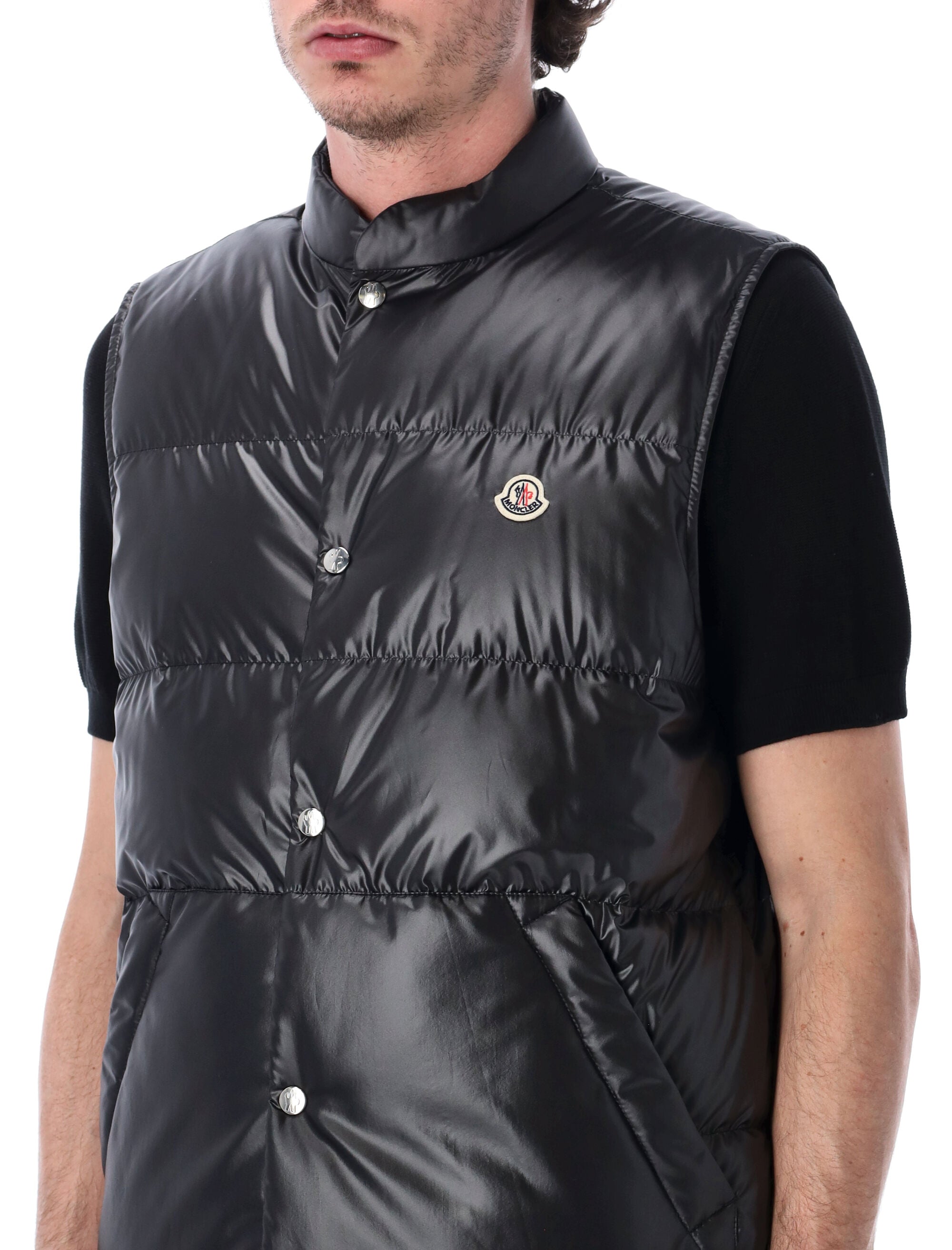 Moncler Restigo Down Gilet Black Polyester Lining Jacket