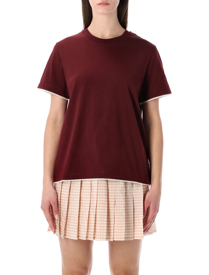 Moncler cotton logo T-shirt Amaranto