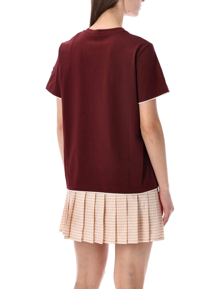 Moncler cotton logo T-shirt Amaranto