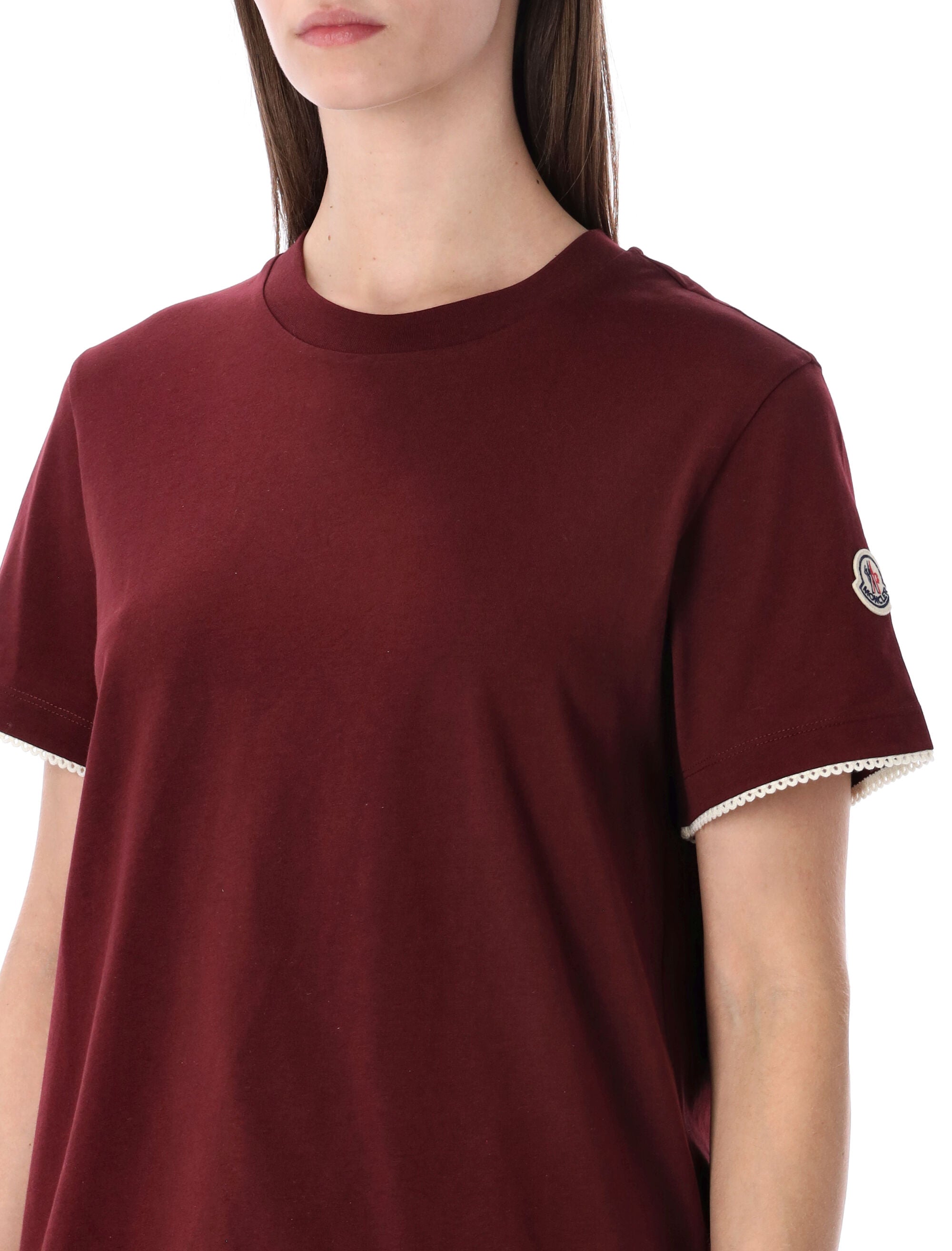 Moncler cotton logo T-shirt Amaranto