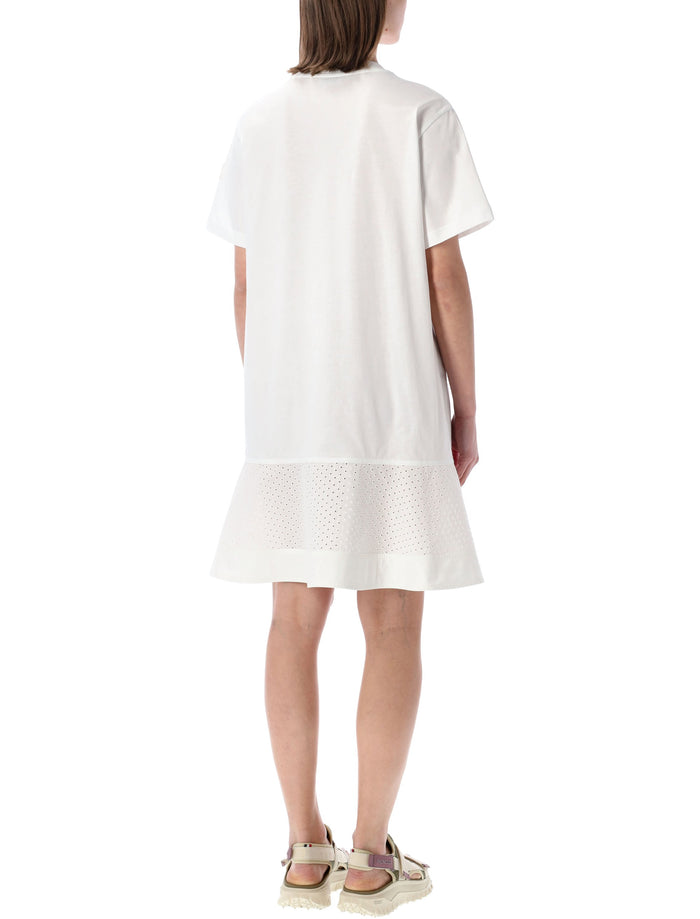 Moncler T-Shirt Mini Dress White Cotton