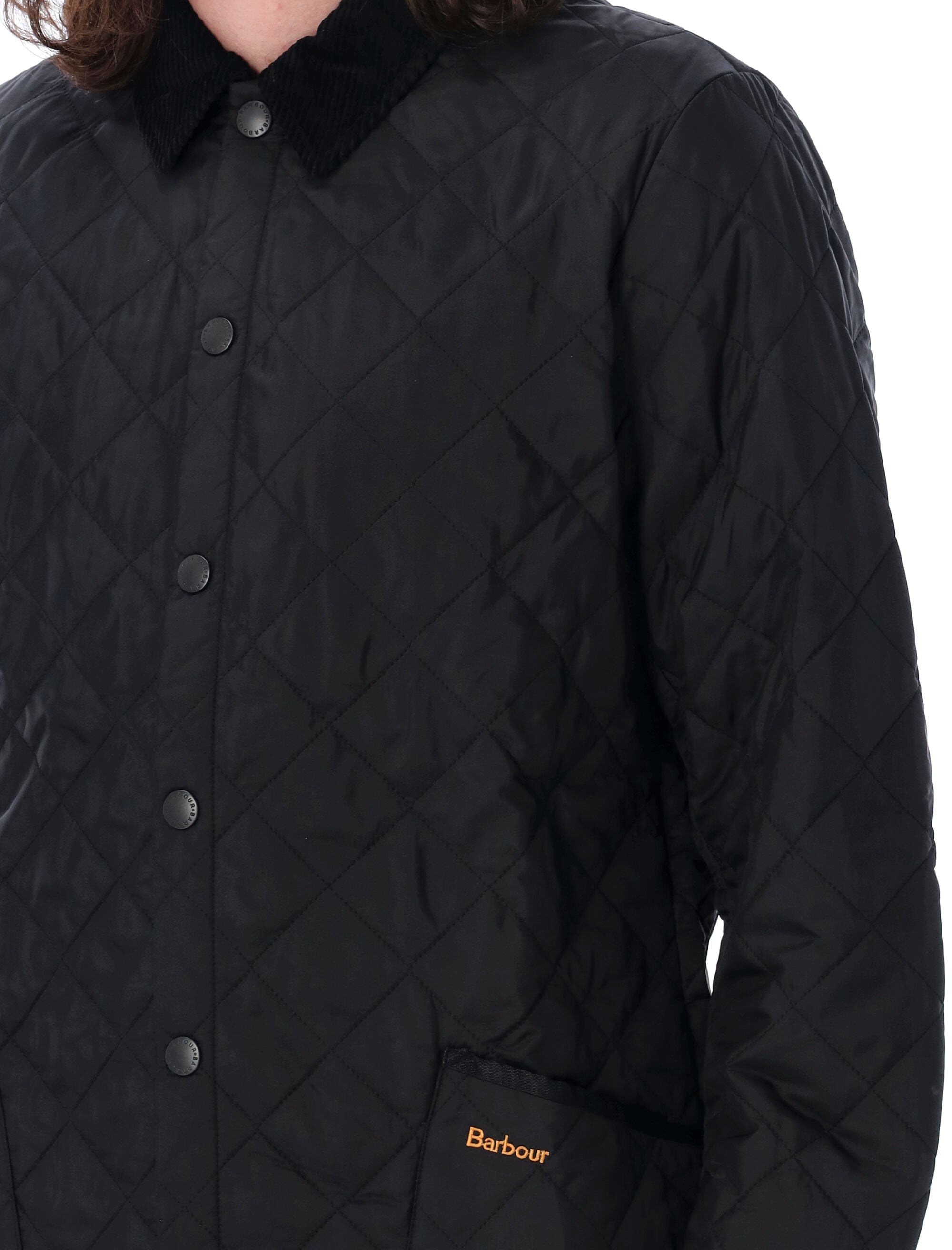 Barbour Heritage Liddesdale Quilted Jacket Black Polyamide Padding