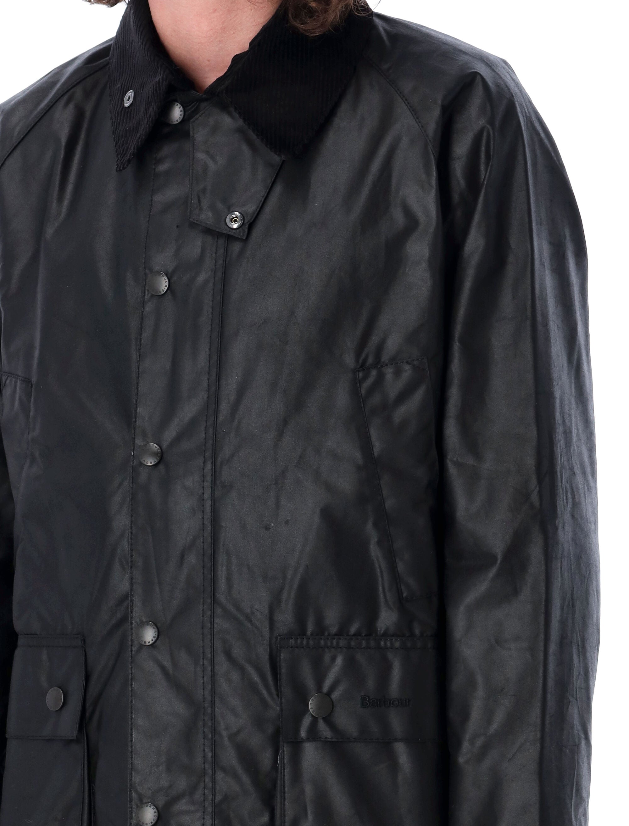 Barbour Bedale waxed cotton jacket Black