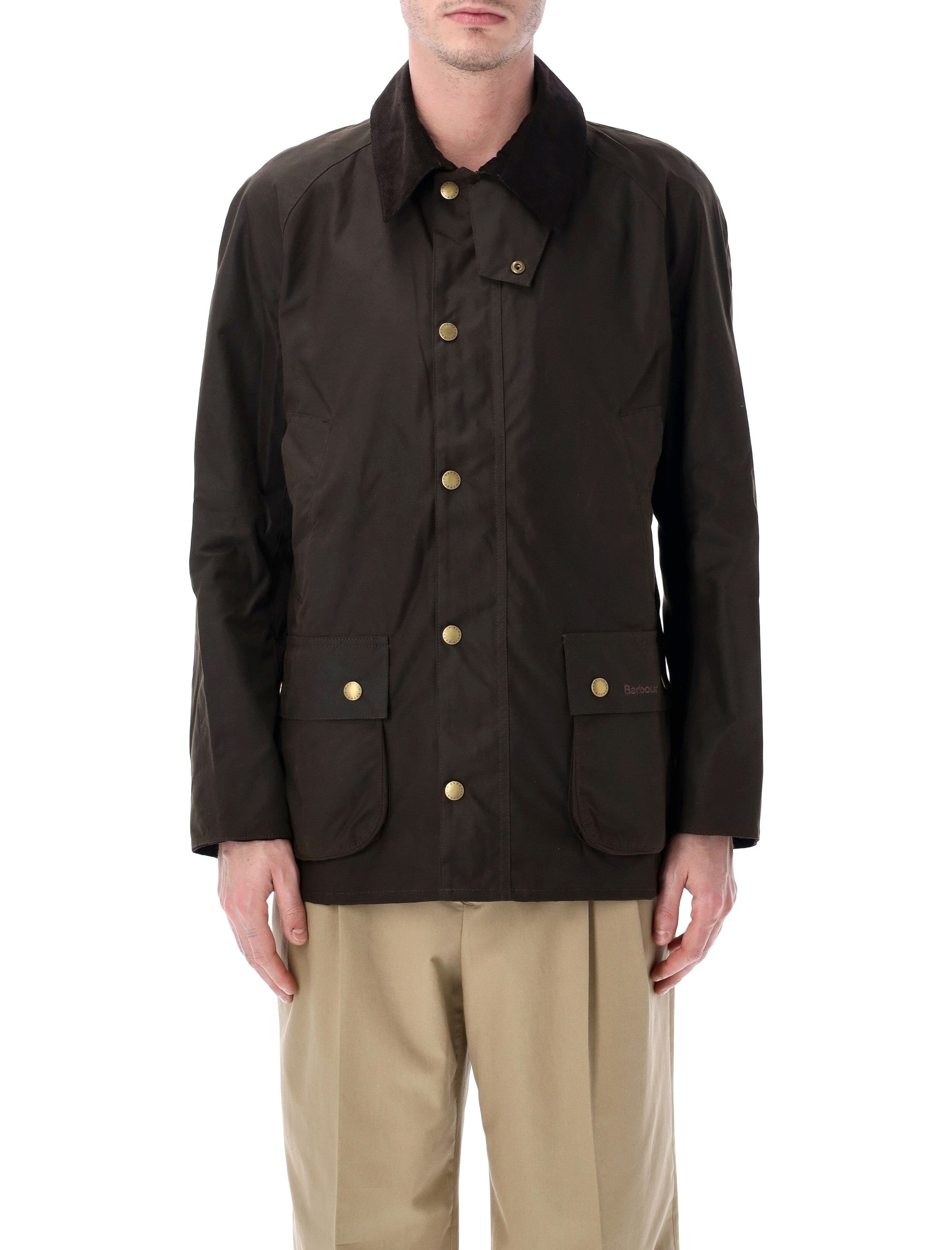 Barbour Ashby waxed jacket Olive Cotton Lining