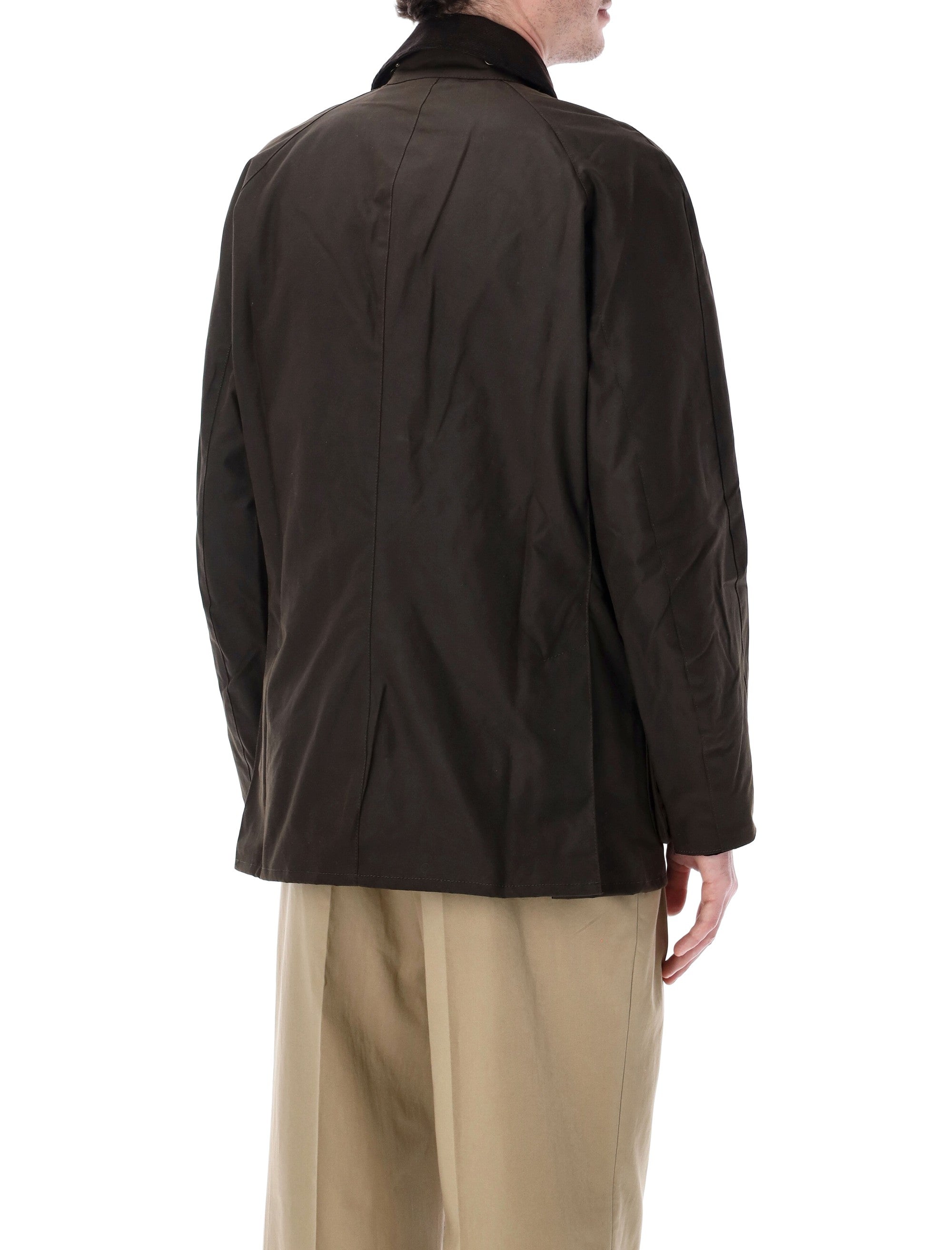 Barbour Ashby waxed jacket Olive Cotton Lining