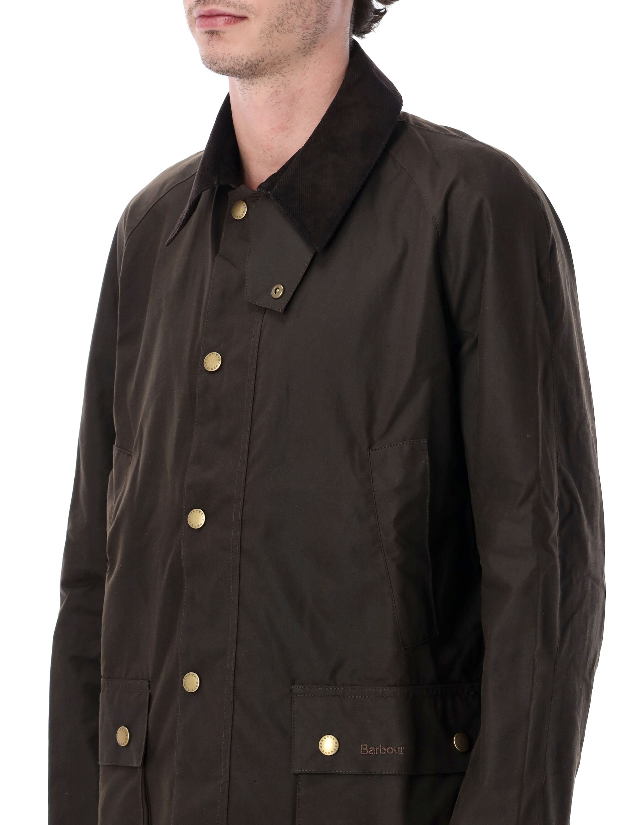 Barbour Ashby waxed jacket Olive Cotton Lining
