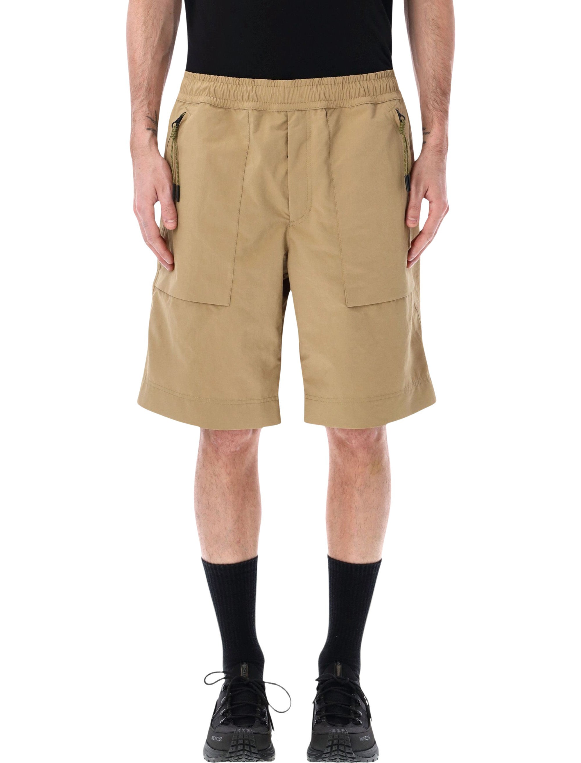 Moncler Grenoble technical shorts Beige Polyester
