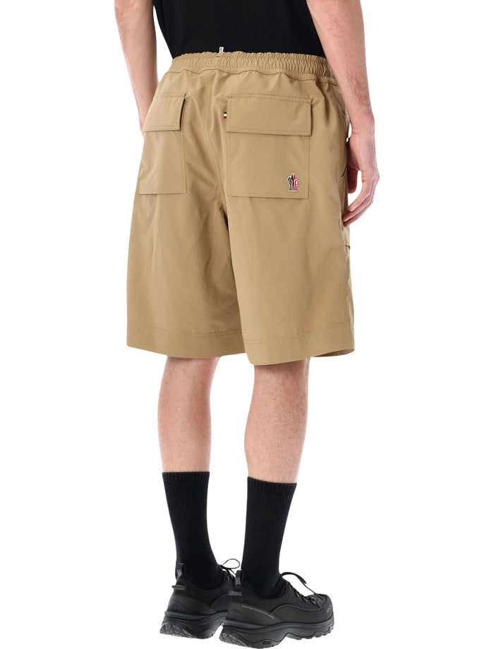 Moncler Grenoble Technical Shorts Beige Polyester